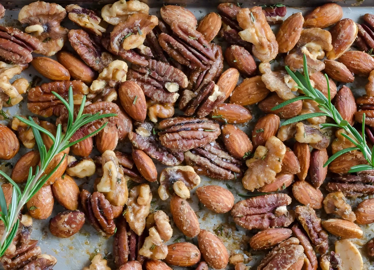 Maple Rosemary Roasted Nuts