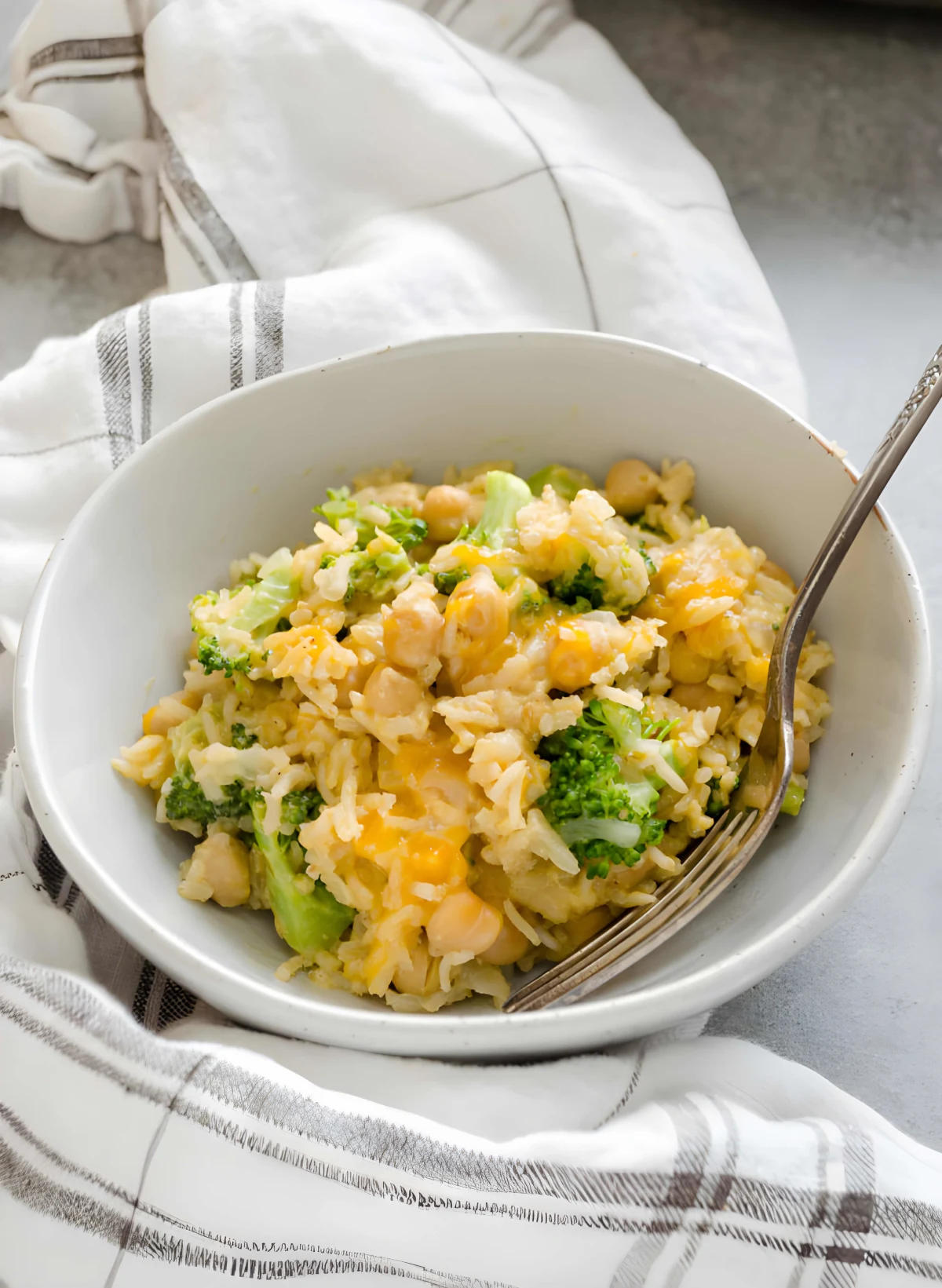 One Pan Chickpea Broccoli Rice Casserole