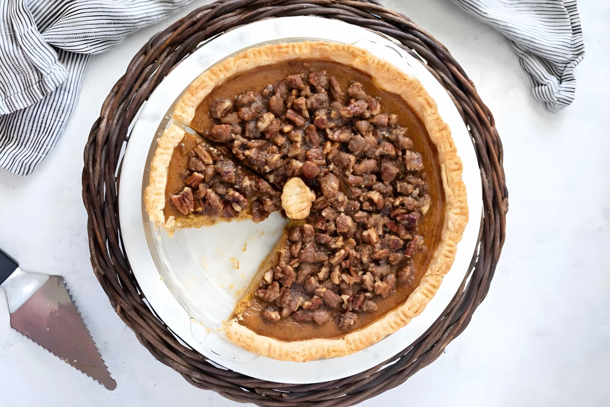 Pumpkin Pecan Pie