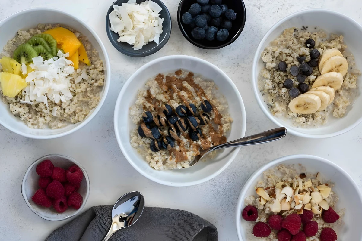 Quinoa Oatmeal Breakfast Bowls