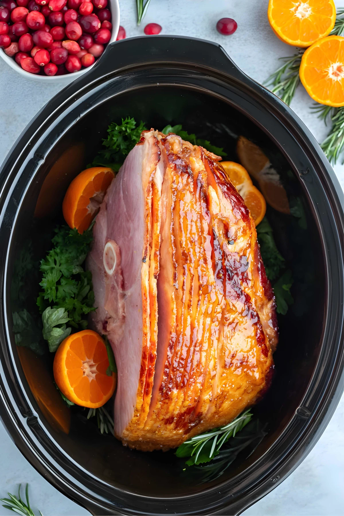 Slow Cooker Ham with Maple Glaze