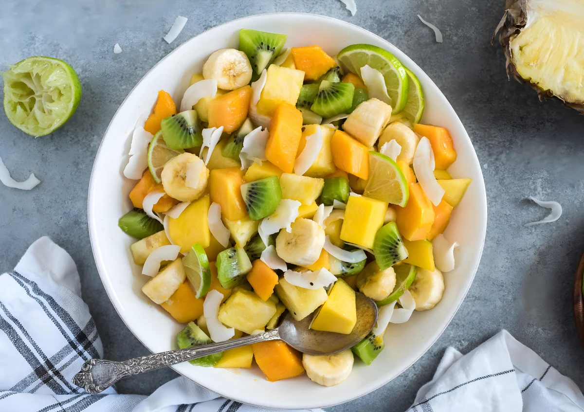 Tropical Fruit Salad with Coconut and Lime