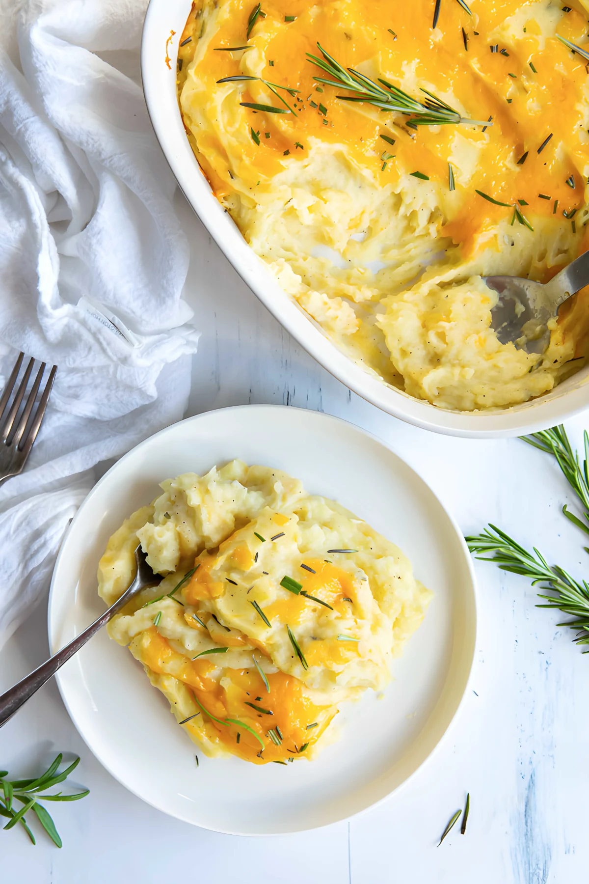 Twice Baked Mashed Potatoes