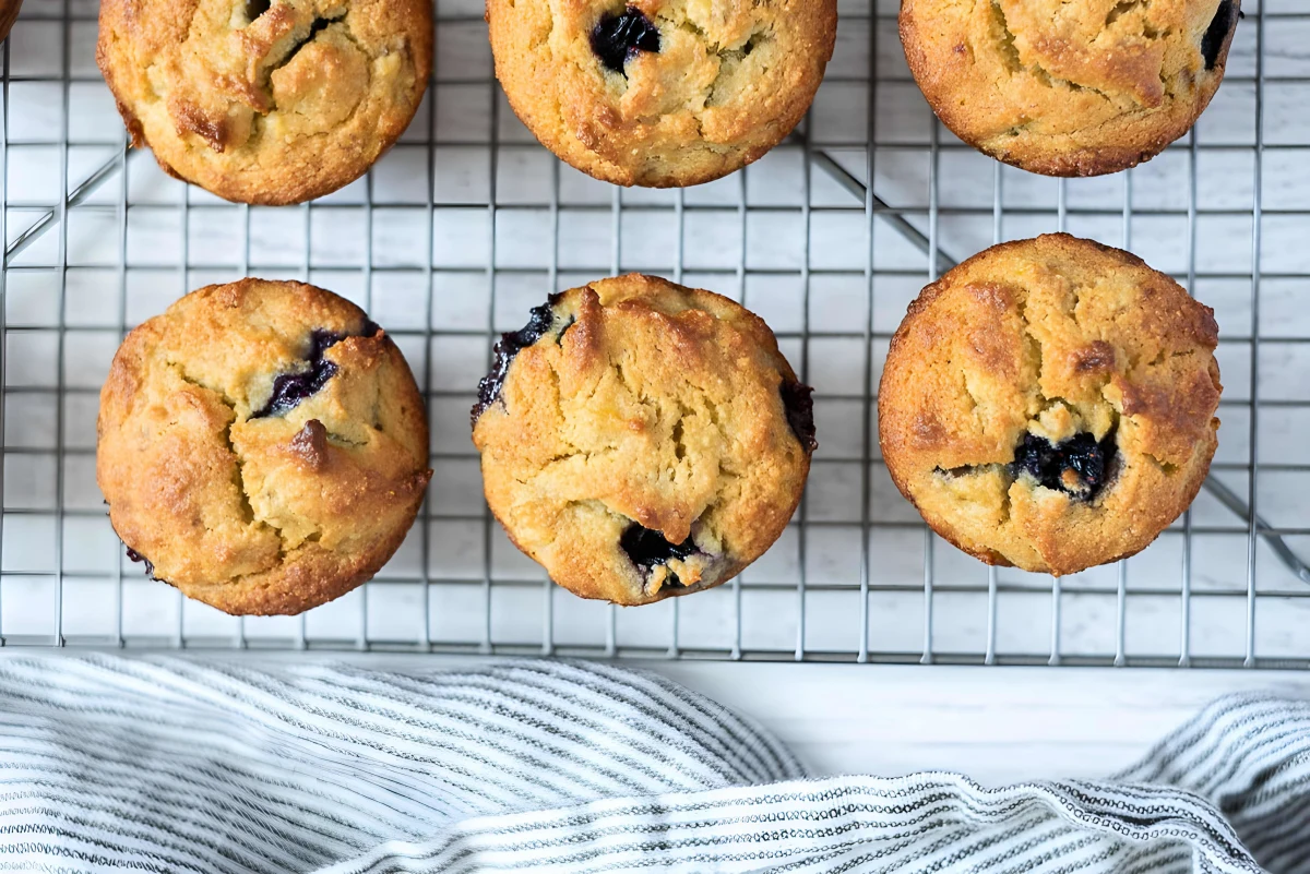 Almond Flour Banana Blueberry Muffins