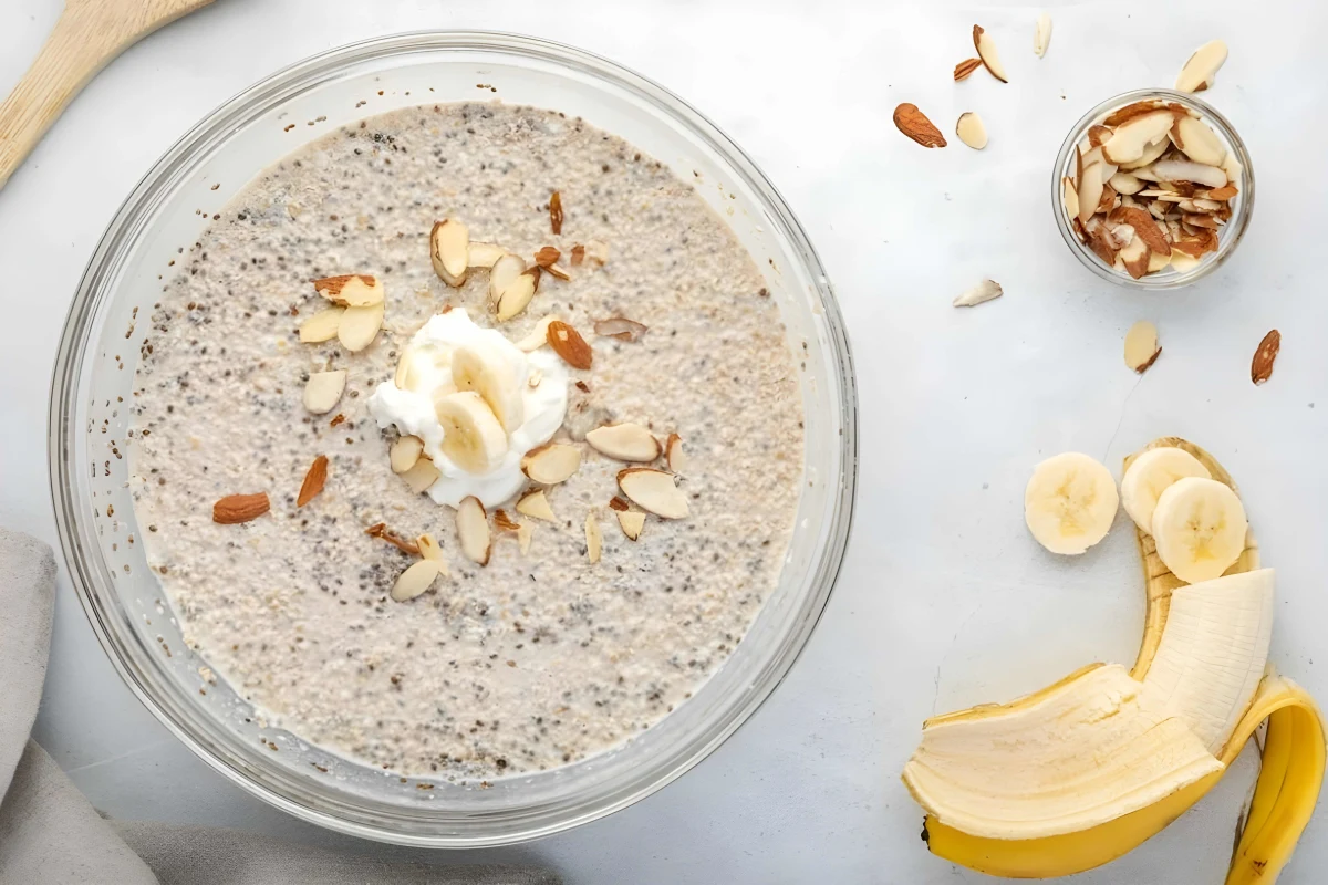 Banana Overnight Steel Cut Oats