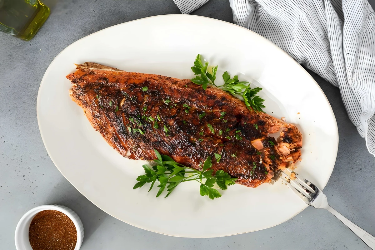 Broiled Salmon with Sweet and Spicy Rub