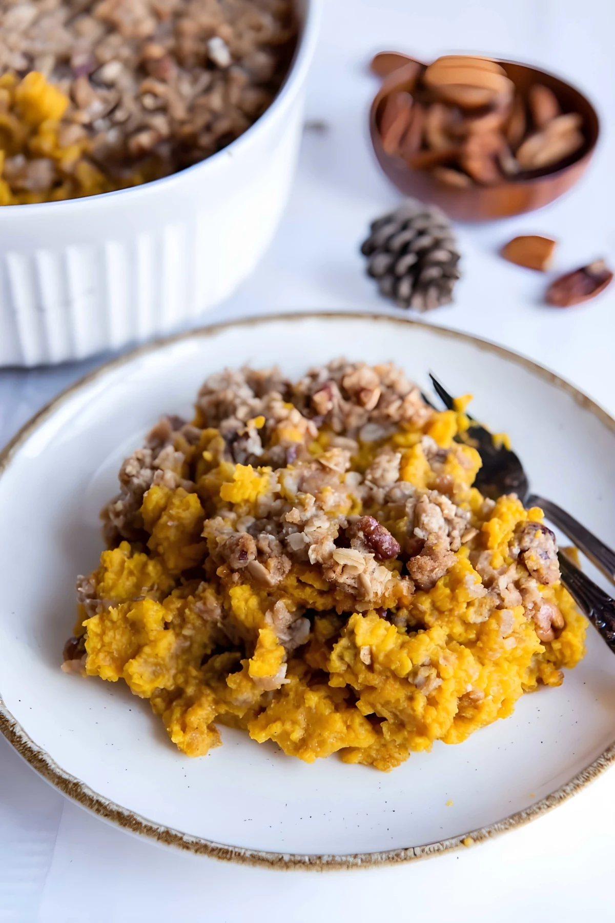 Butternut Squash Casserole with Streusel Topping