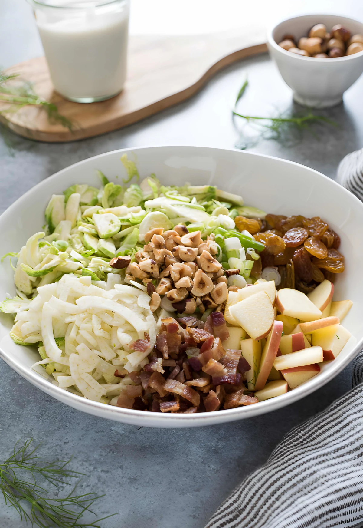 Creamy Shaved Brussels Sprout Salad