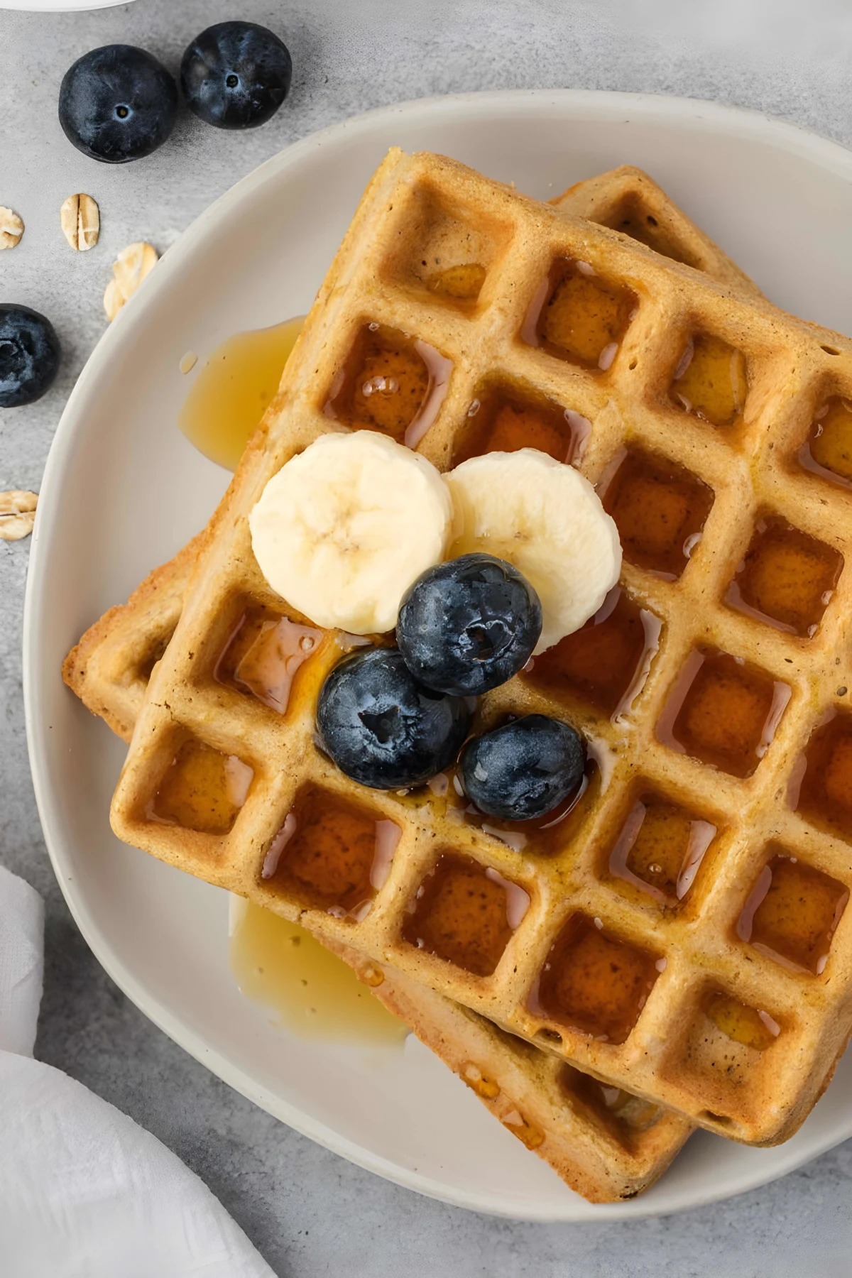 Crispy Oat Flour Waffles (Gluten-Free)