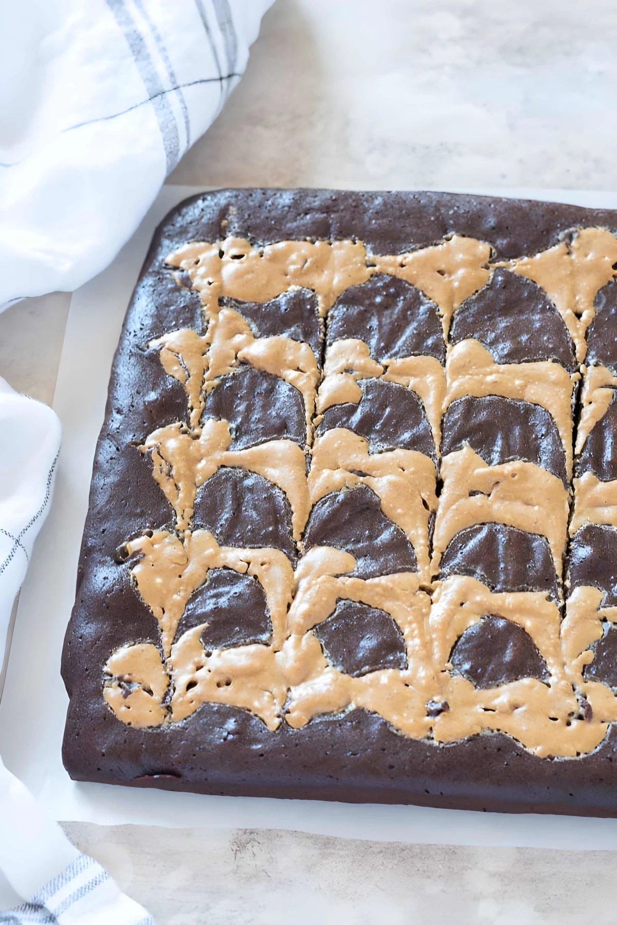 Fudgy Peanut Butter Brownies