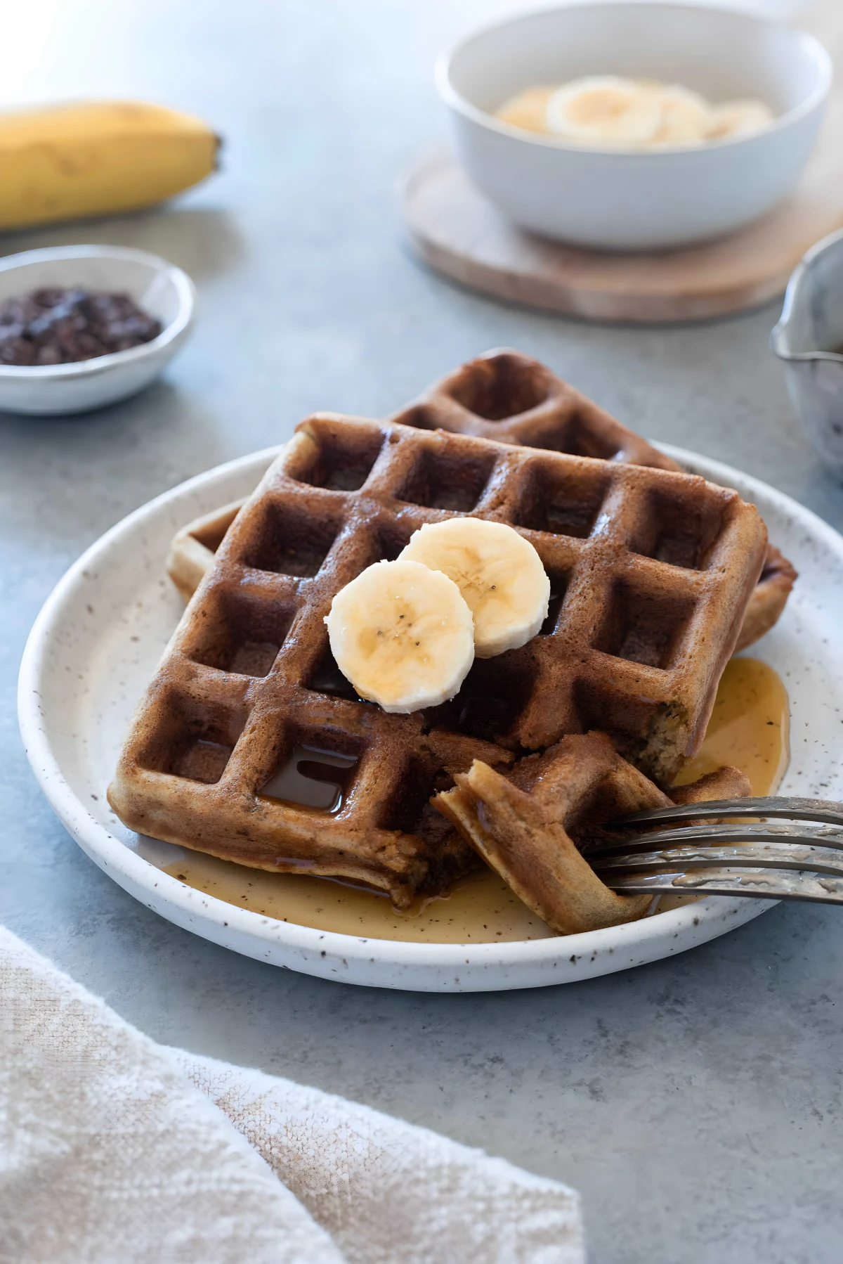 Gluten-Free Banana Oat Waffles