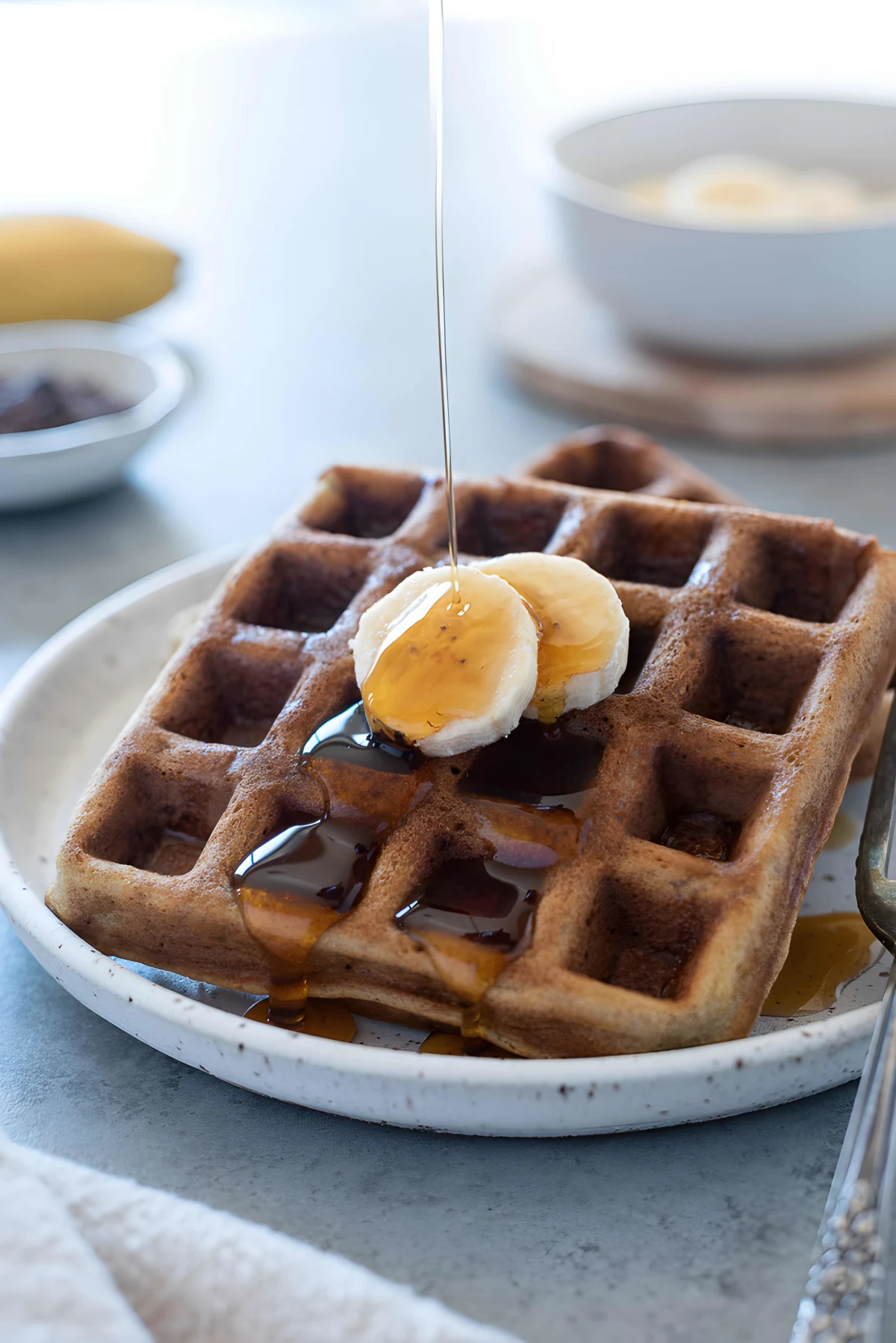 Gluten-Free Banana Oat Waffles
