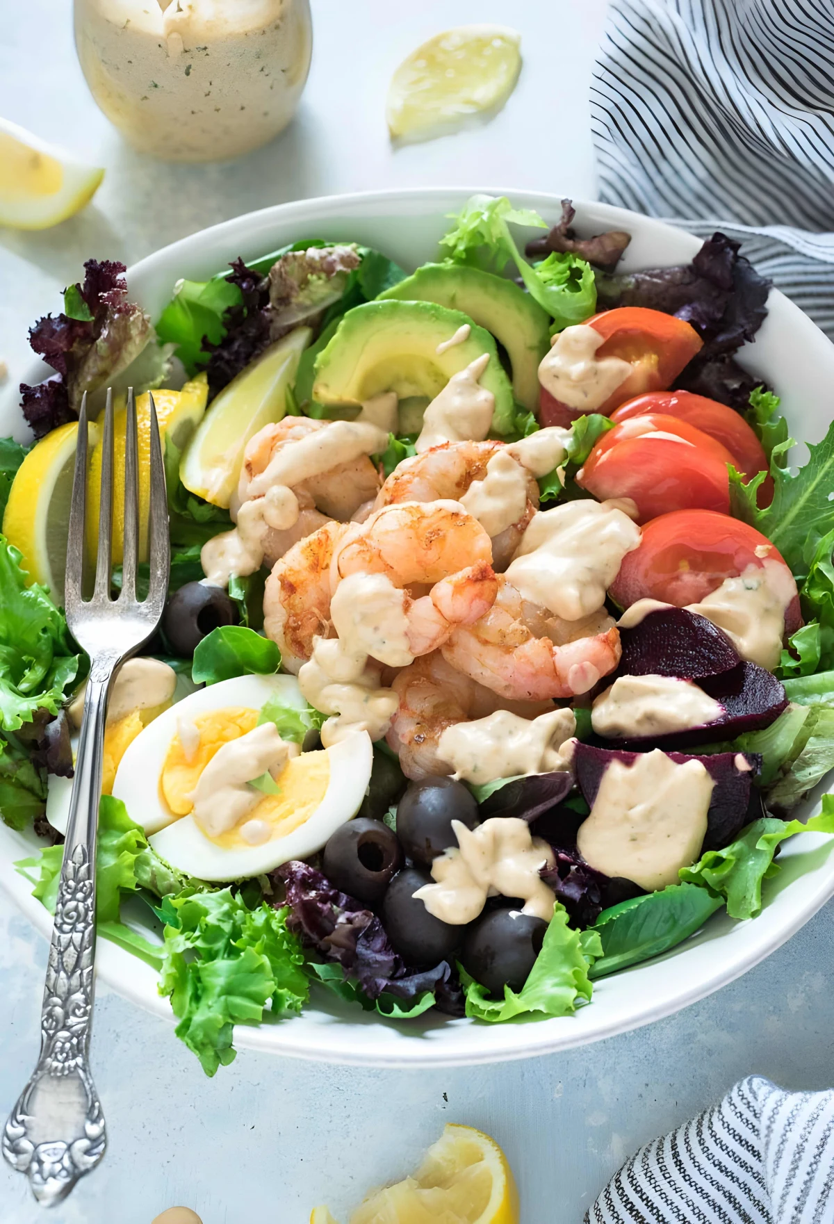 Grilled Shrimp Louie Salad