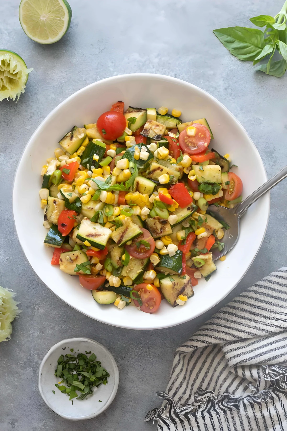 Grilled Zucchini Corn Salad