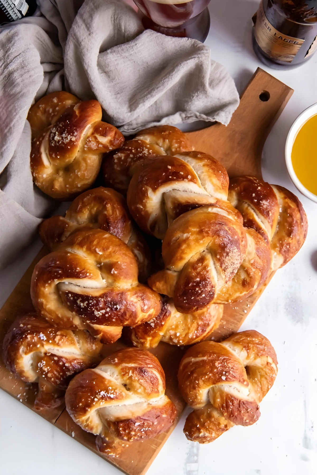 Homemade Soft Pretzels with Maple Mustard Sauce