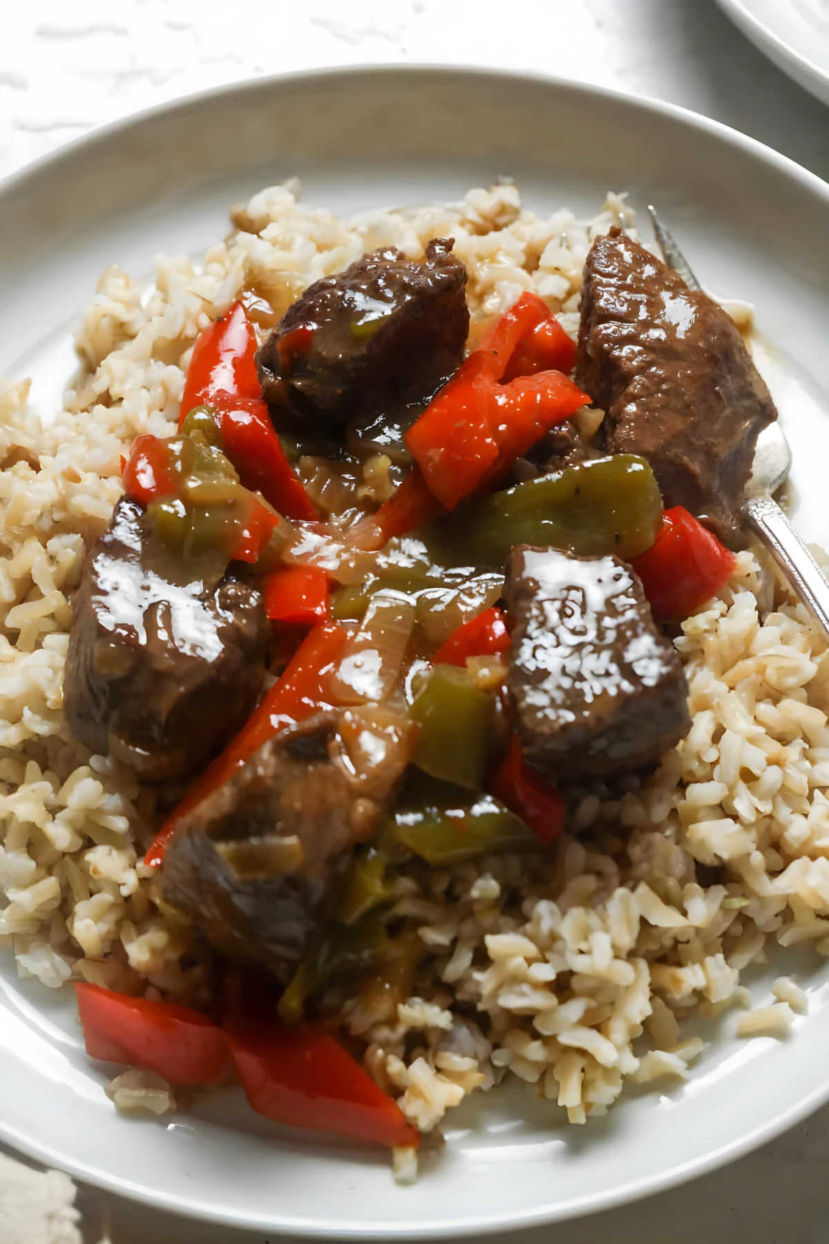 Beef Tips and Rice