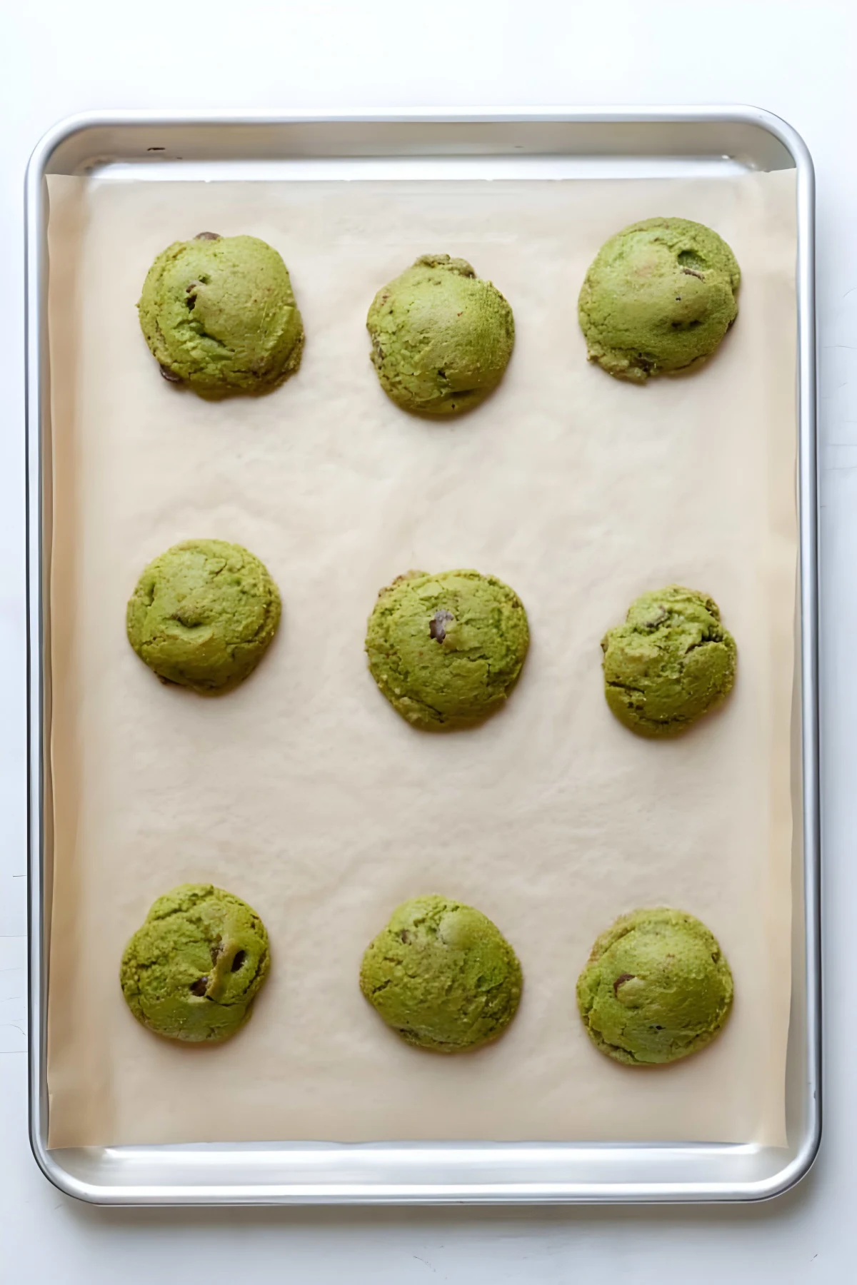 Matcha Chocolate Chip Cookies