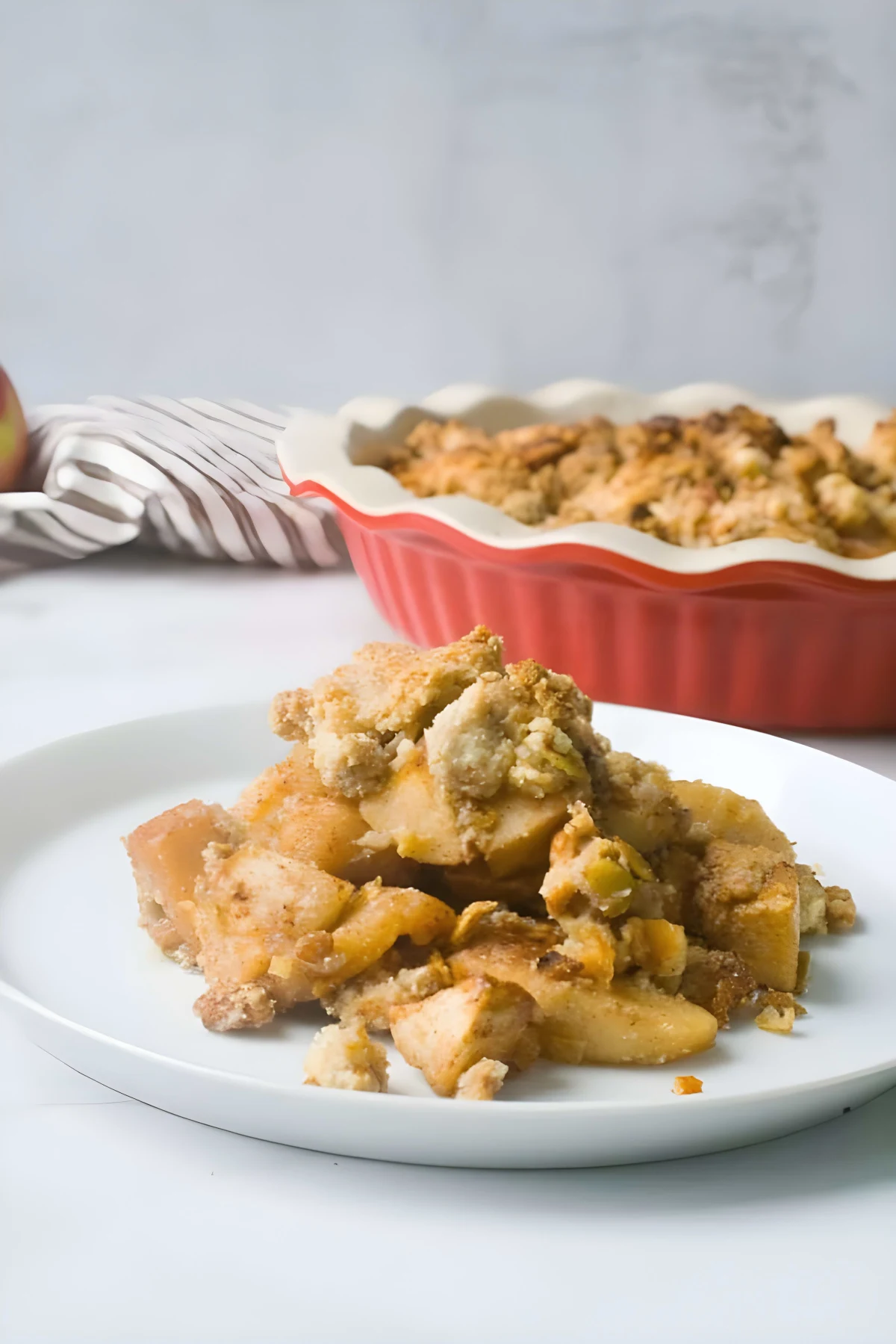 Paleo Grain Free Apple Crisp with Granola Topping