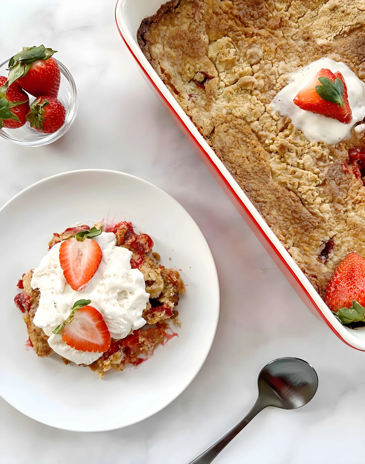 Vegan Strawberry Dump Cake