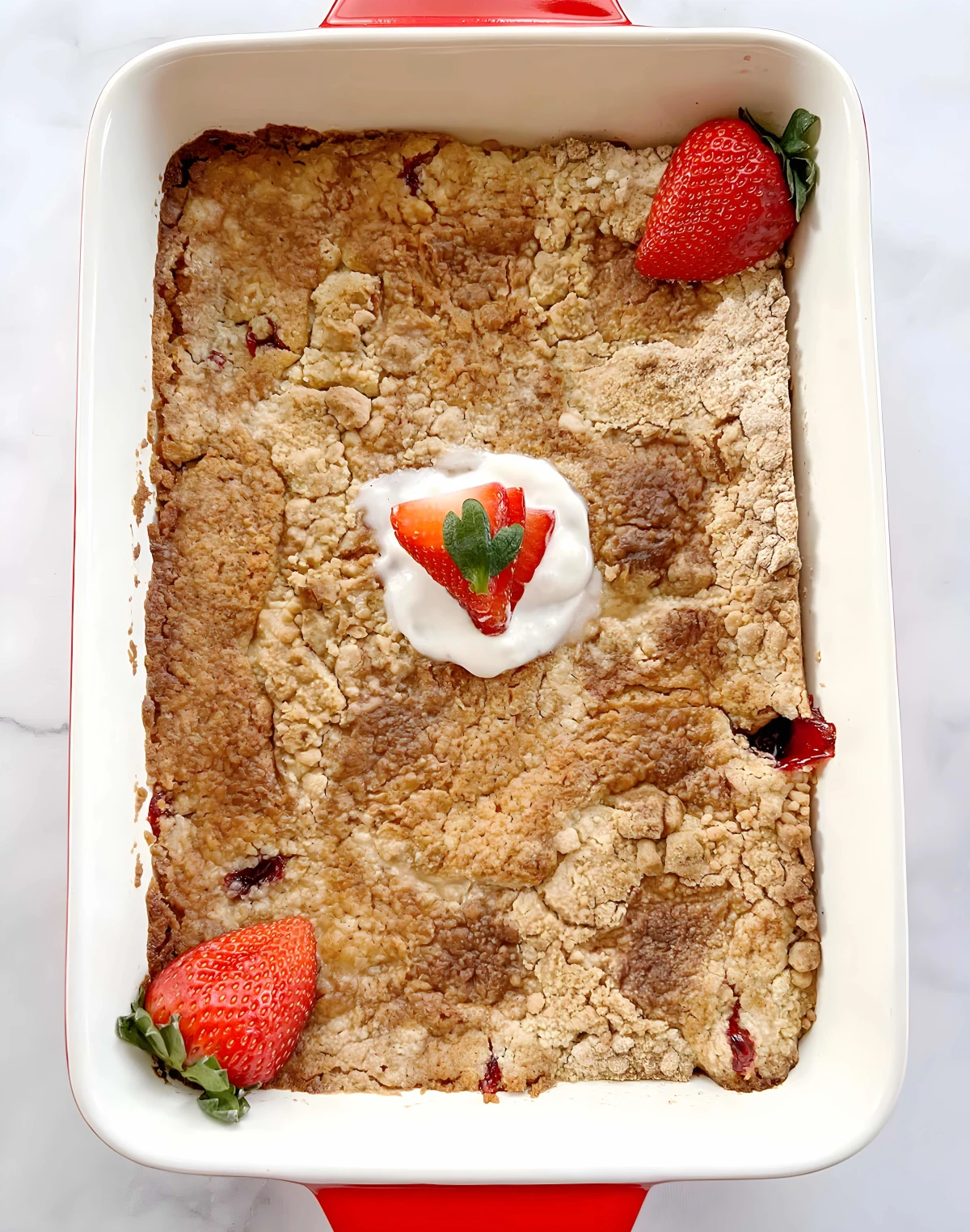 Vegan Strawberry Dump Cake