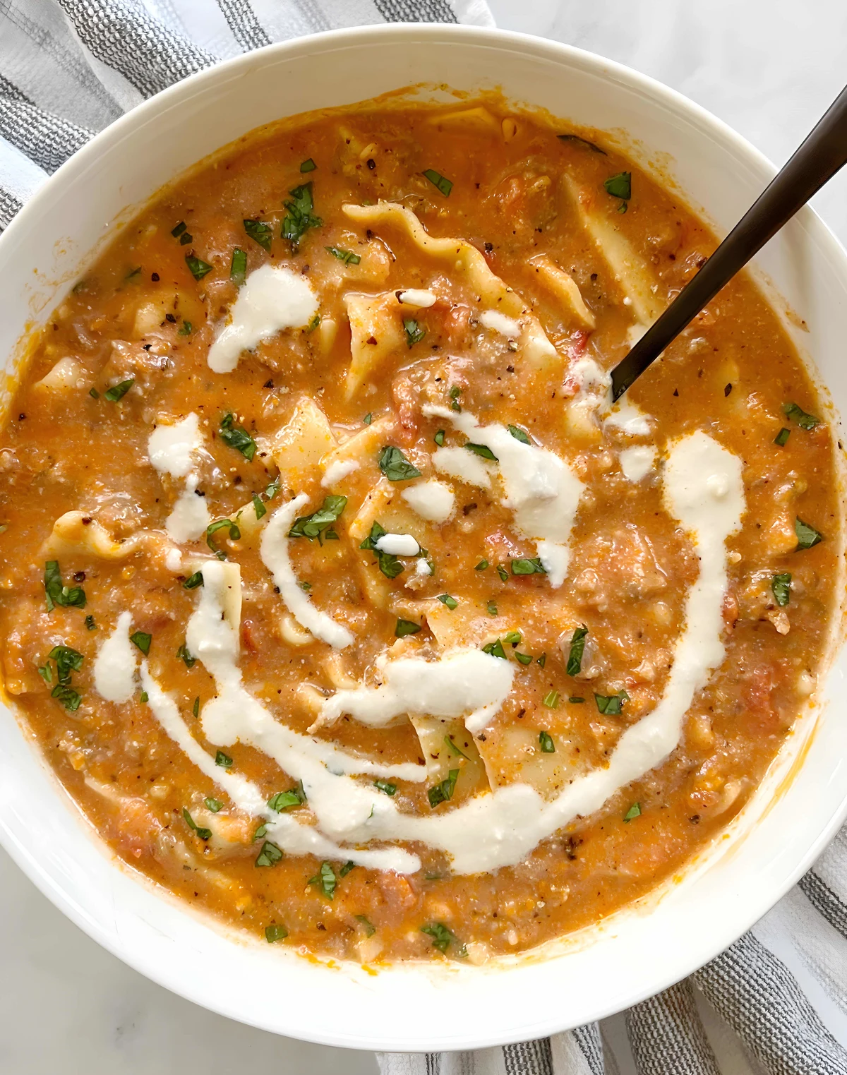 Dairy Free Lasagna Soup