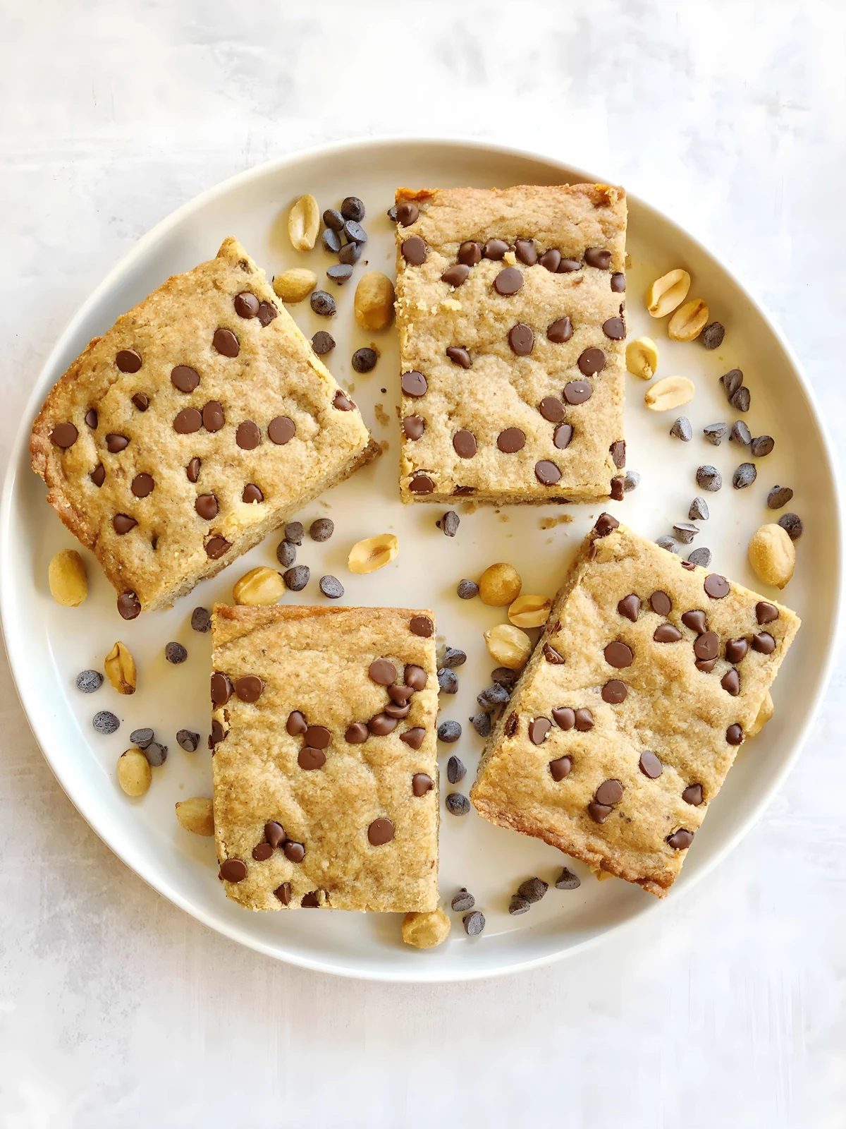 Vegan Blondies with Peanut Butter