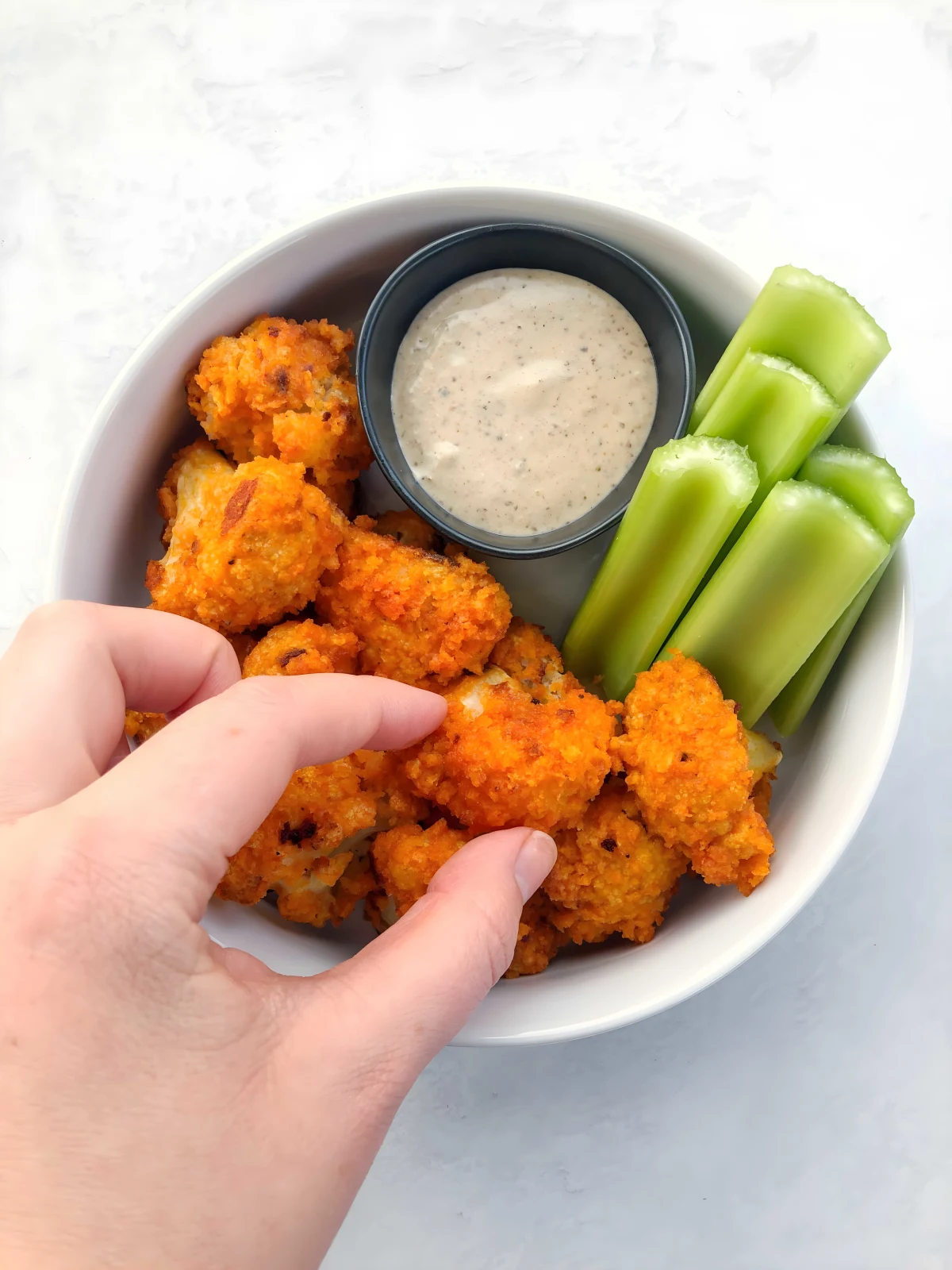 Dairy Free Buffalo Cauliflower Bites
