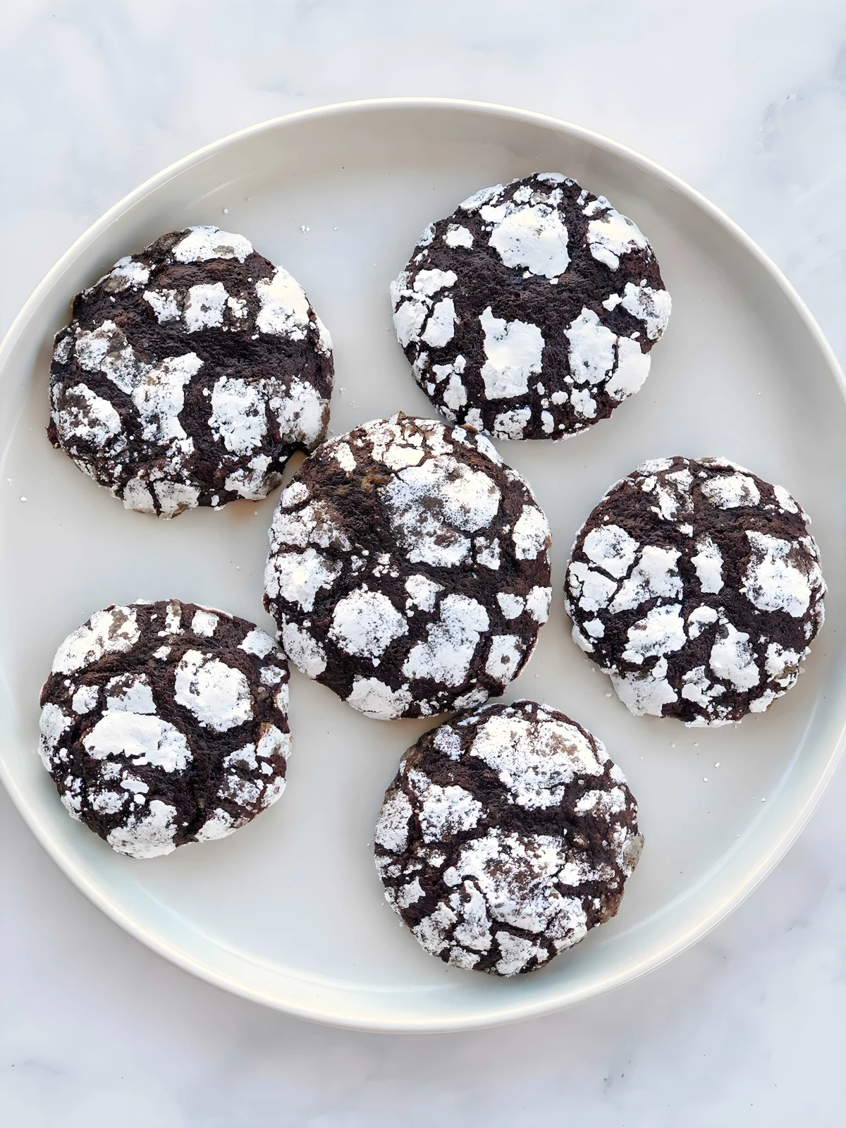 Peppermint Chocolate Crinkle Cookies
