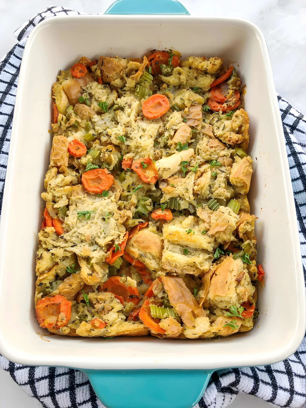 Meatless Stuffing Casserole