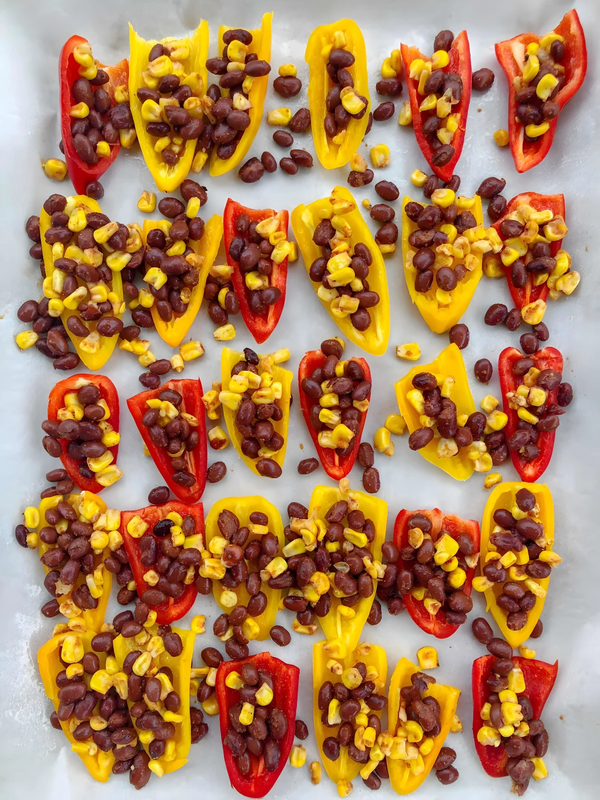 Vegan Mini Sweet Pepper Nachos