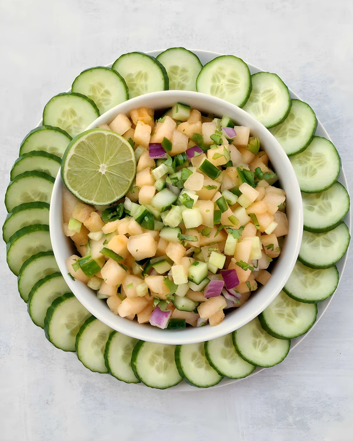 Melon Cucumber Salsa