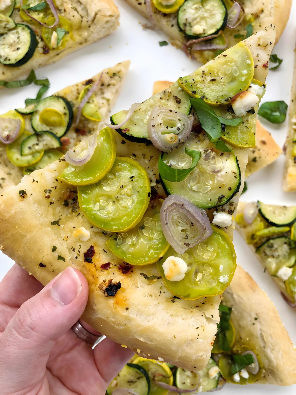 Summer Squash Pizza Recipe (2 pizzas)