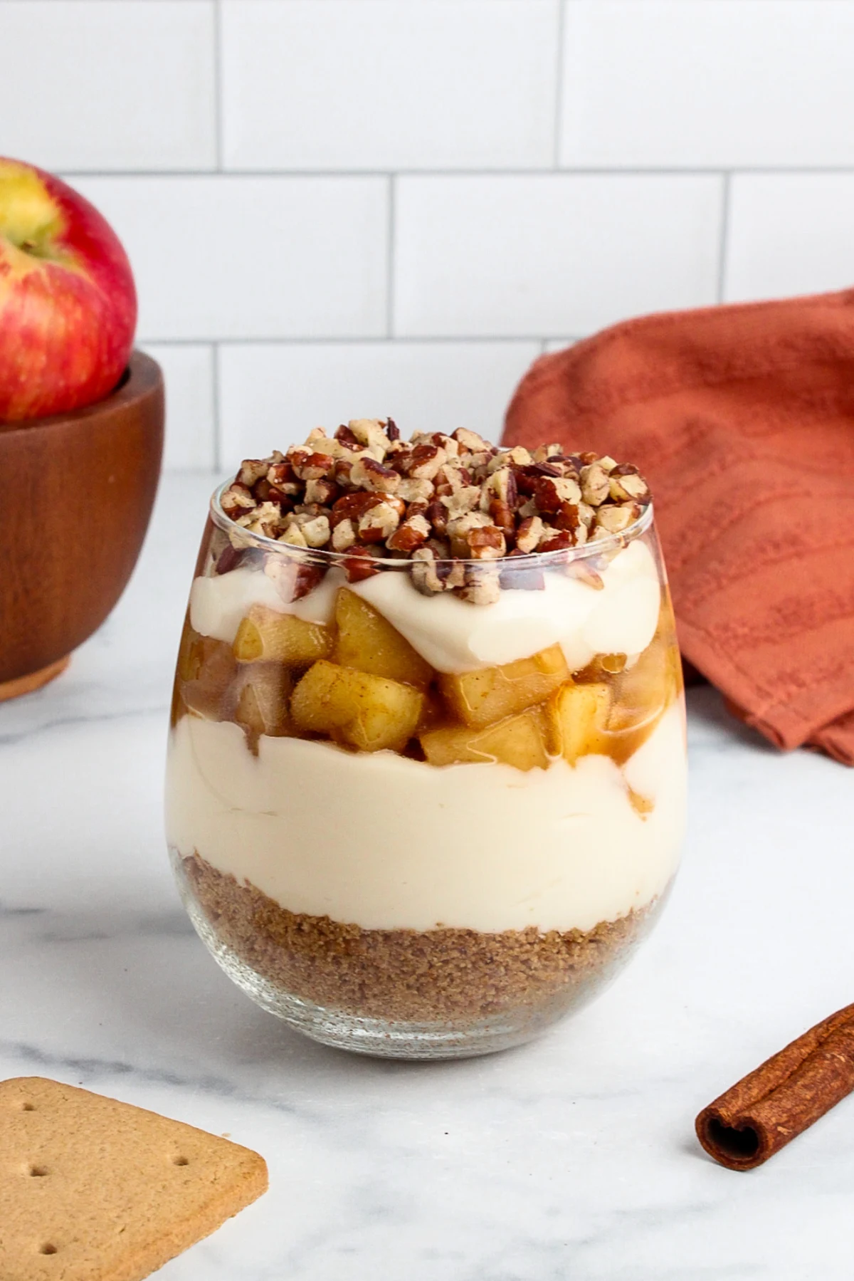 Vegan Caramel Apple Cheesecake Parfaits