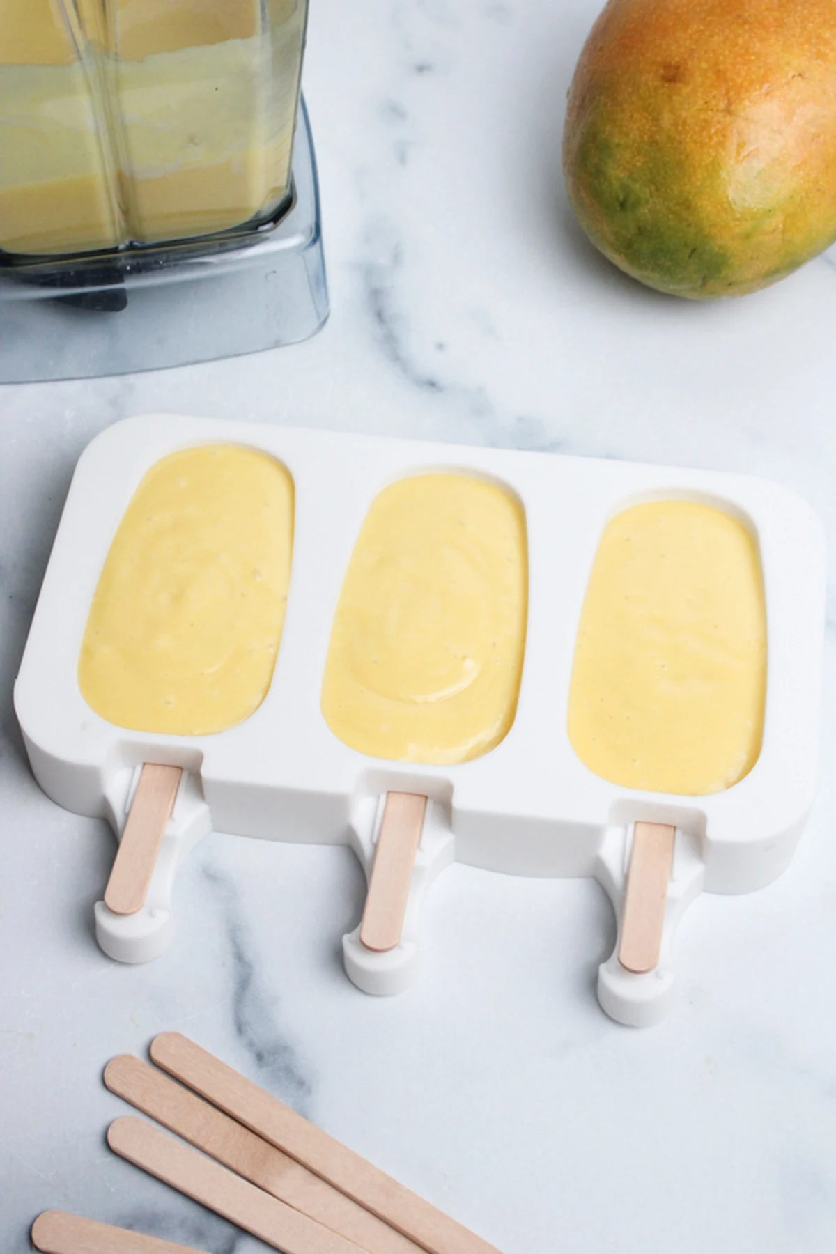 Mango Coconut Vegan Ice Cream Bars