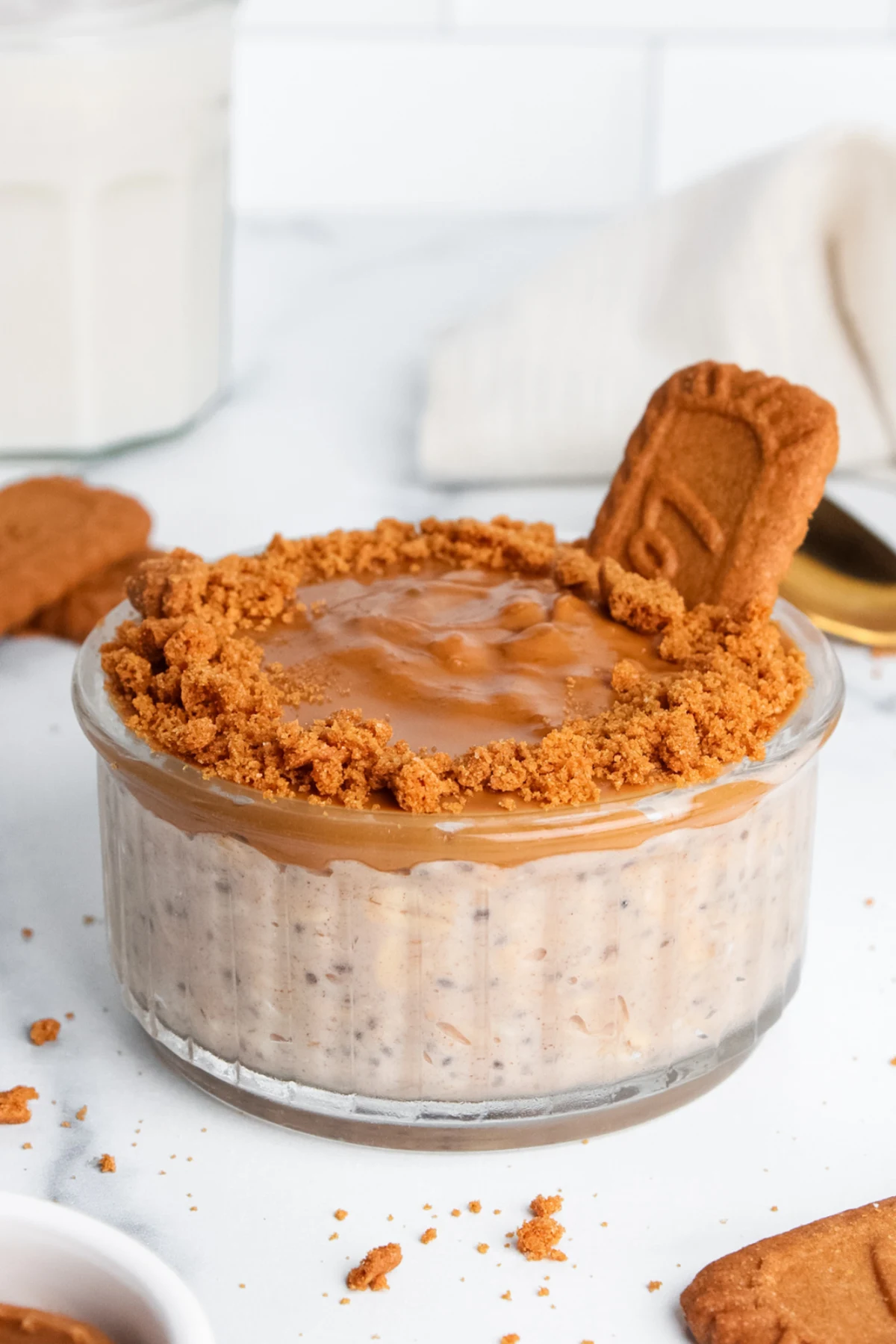 Biscoff Protein Overnight Oats