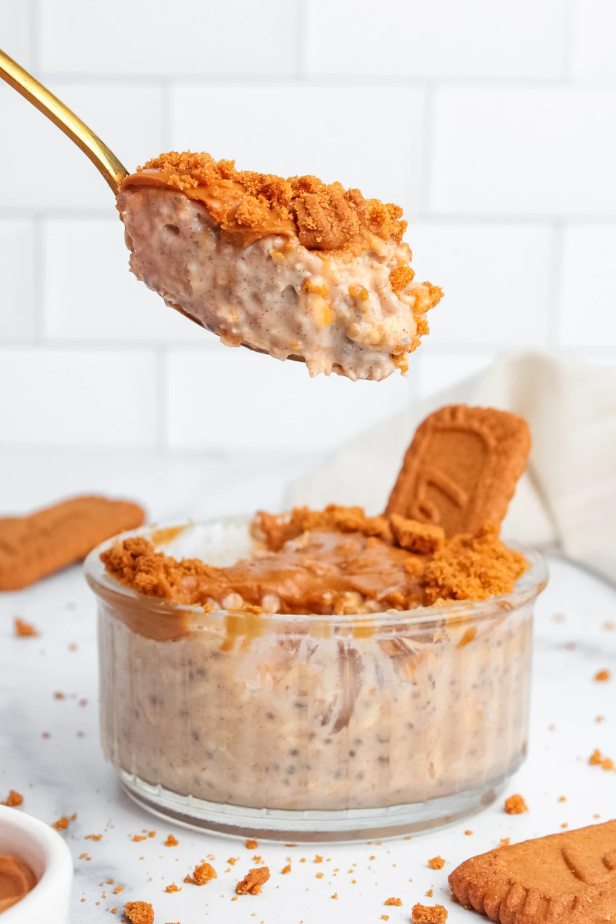 Biscoff Protein Overnight Oats