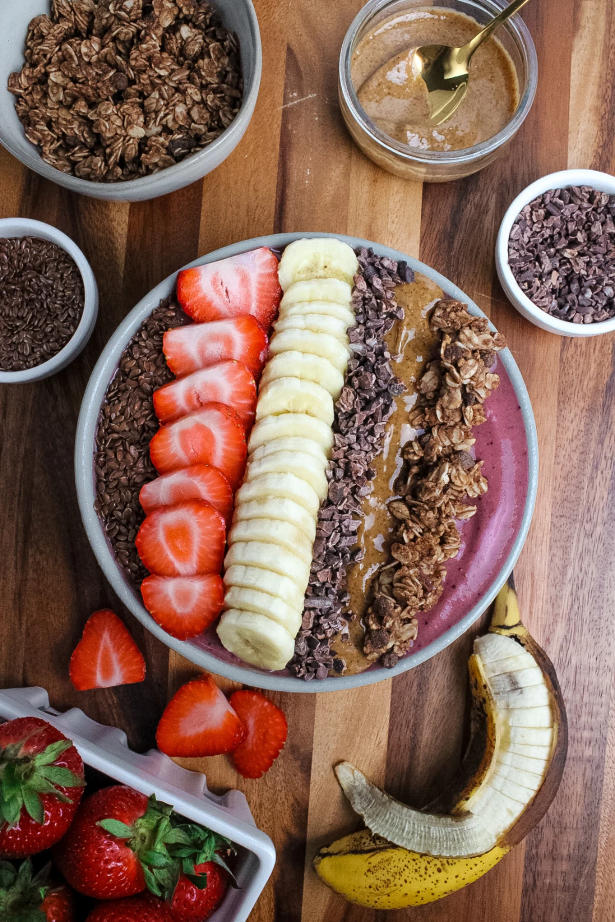 Strawberry Banana Espresso Smoothie Bowl