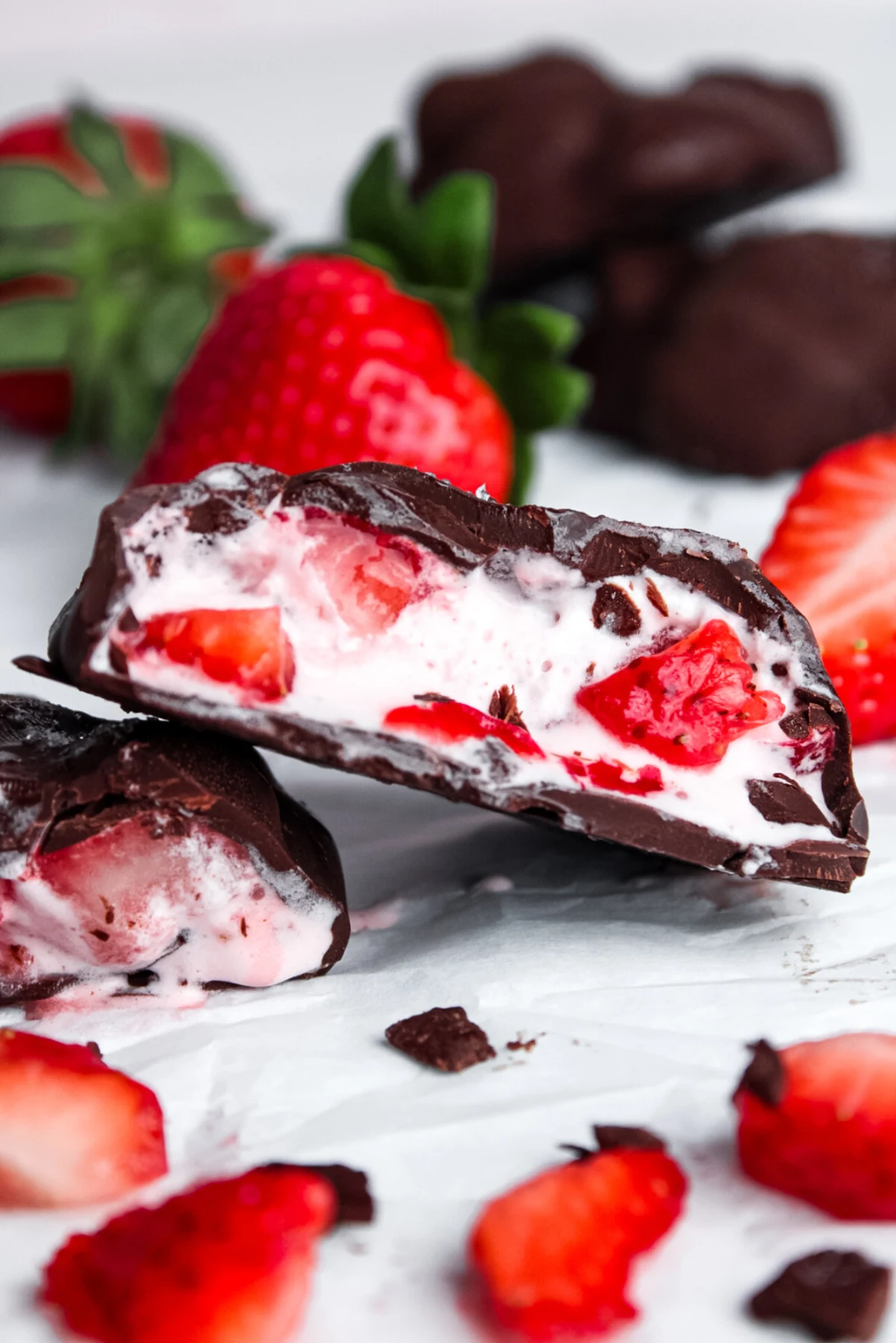 Vegan Chocolate Strawberry Yogurt Clusters