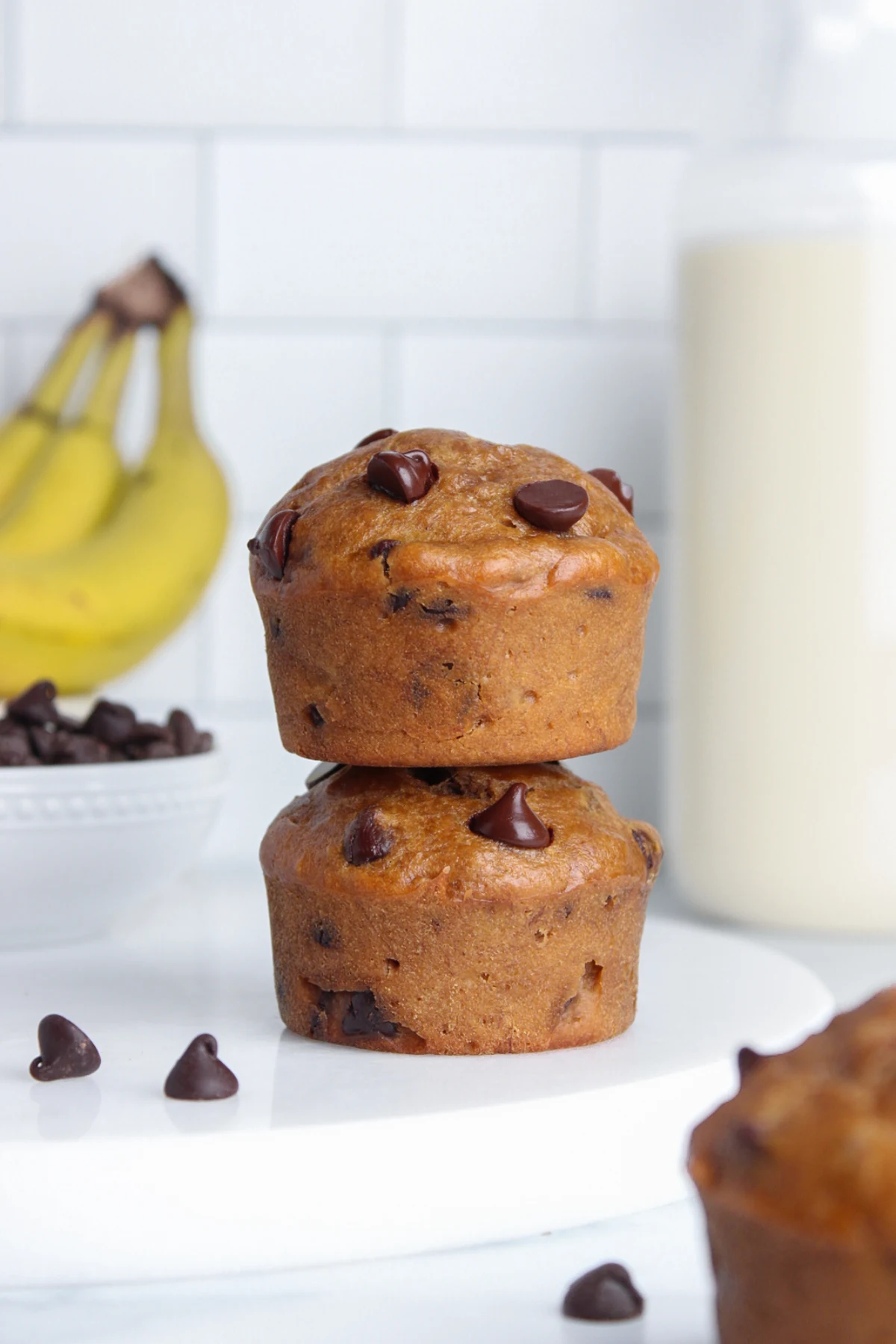 Vegan Banana Chocolate Chip Muffins