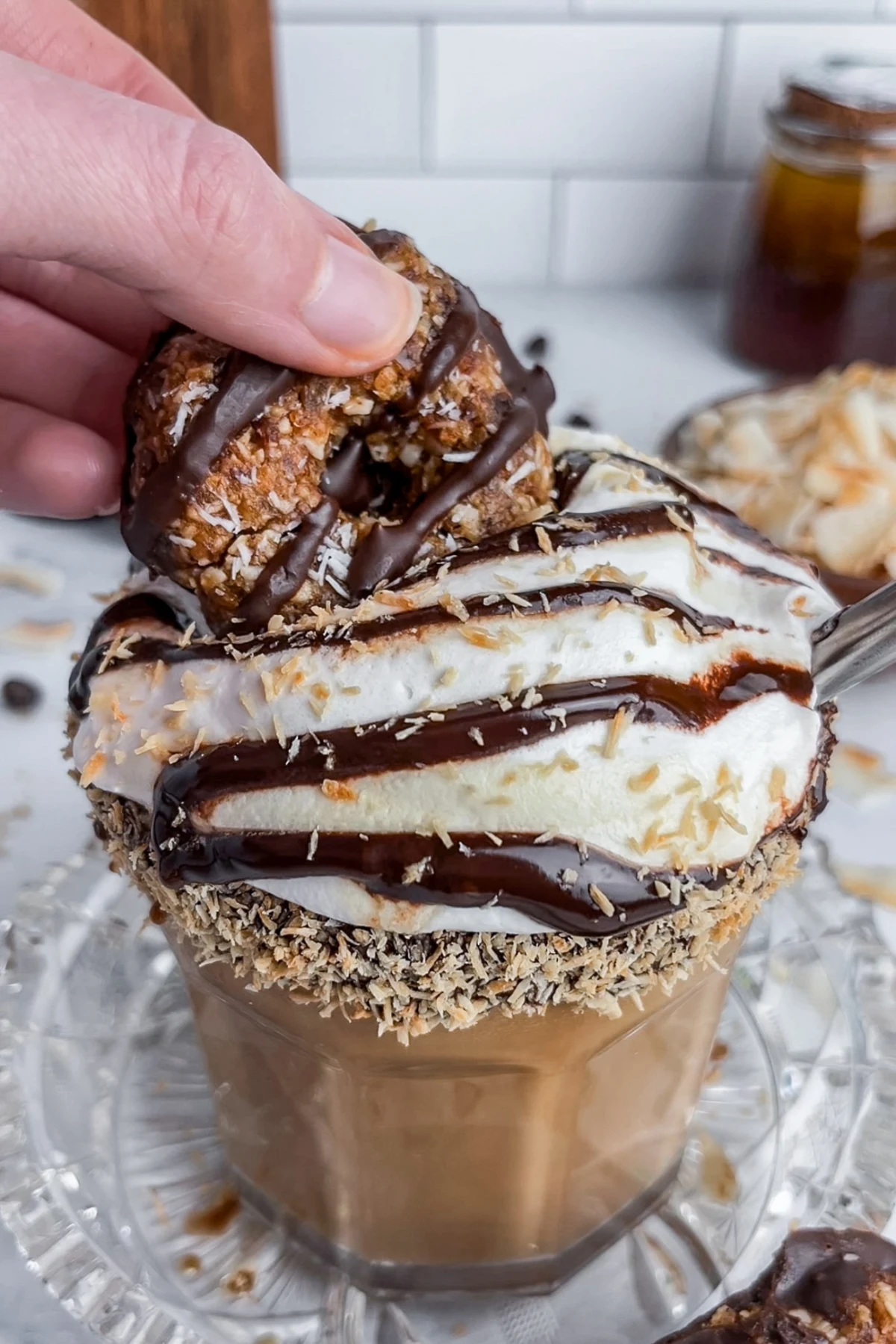 Iced Samoa Cookie Latte