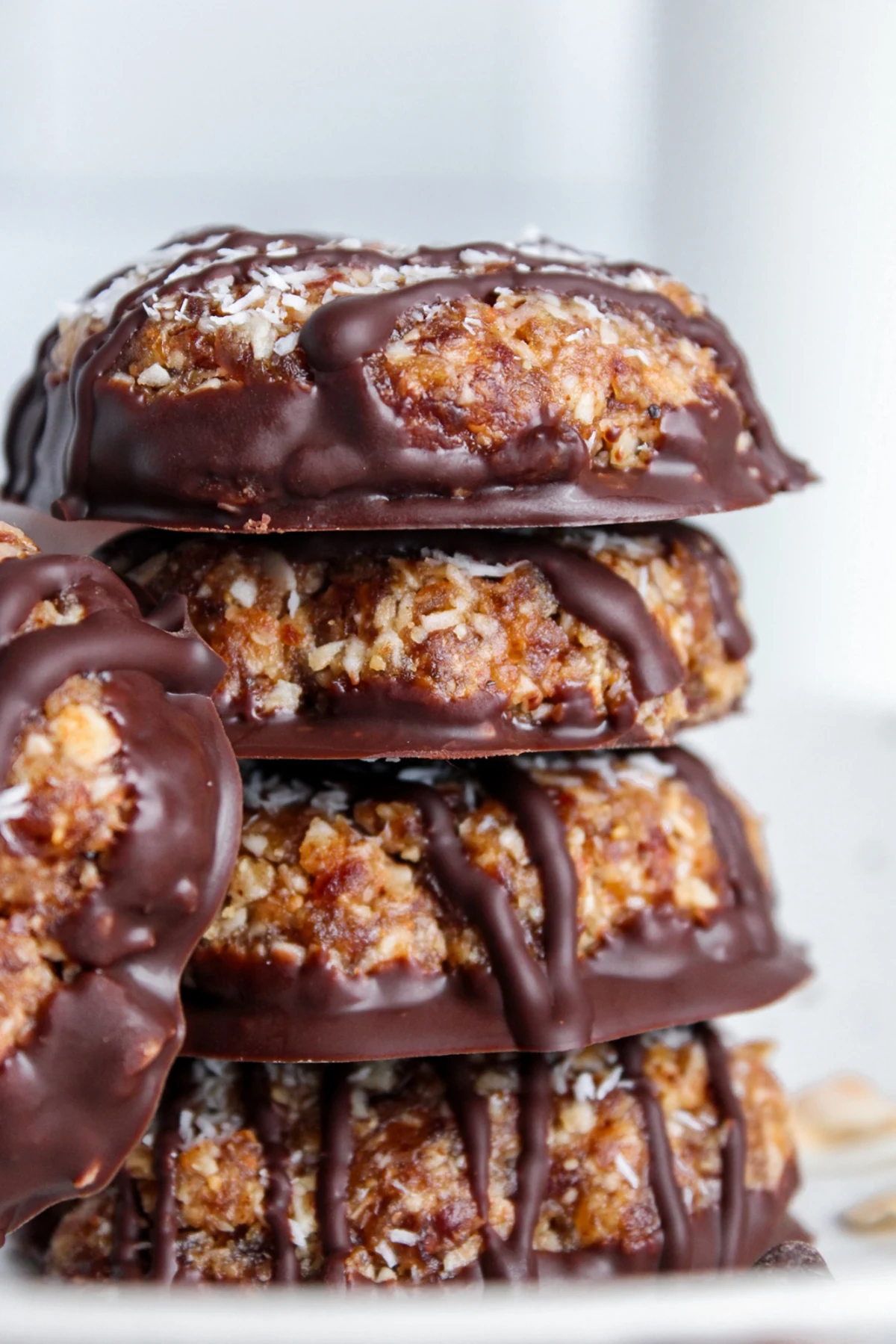 Healthy No-Bake Samoa Cookies