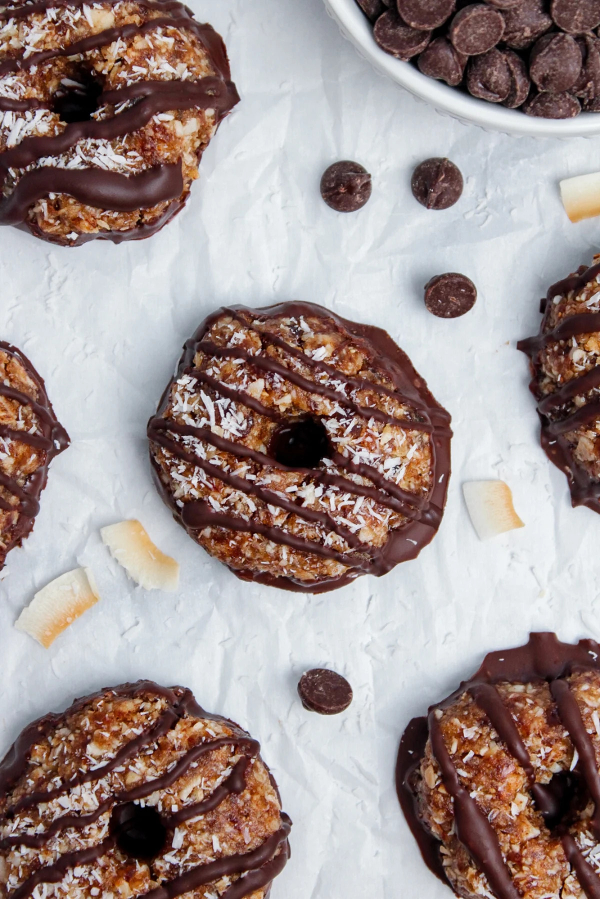 Healthy No-Bake Samoa Cookies