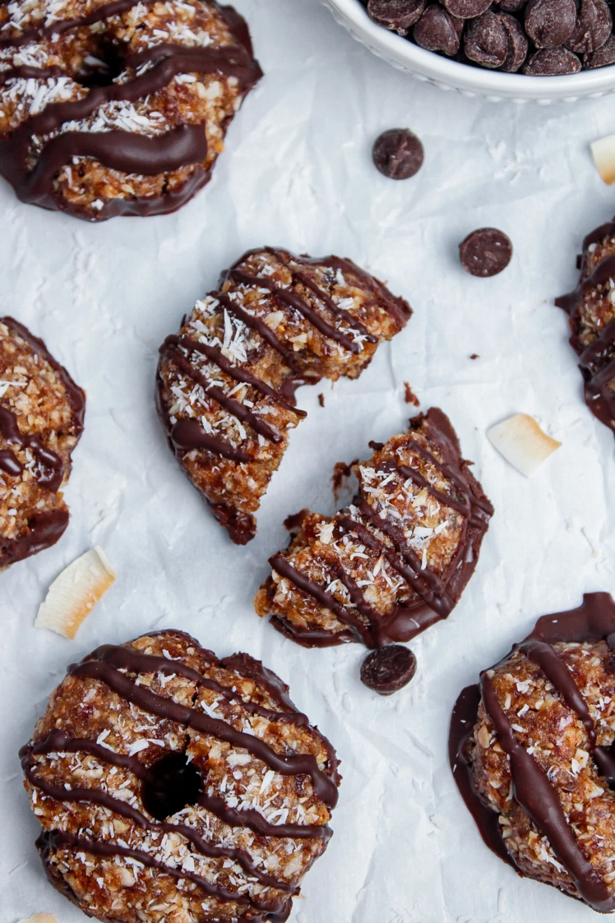 Healthy No-Bake Samoa Cookies