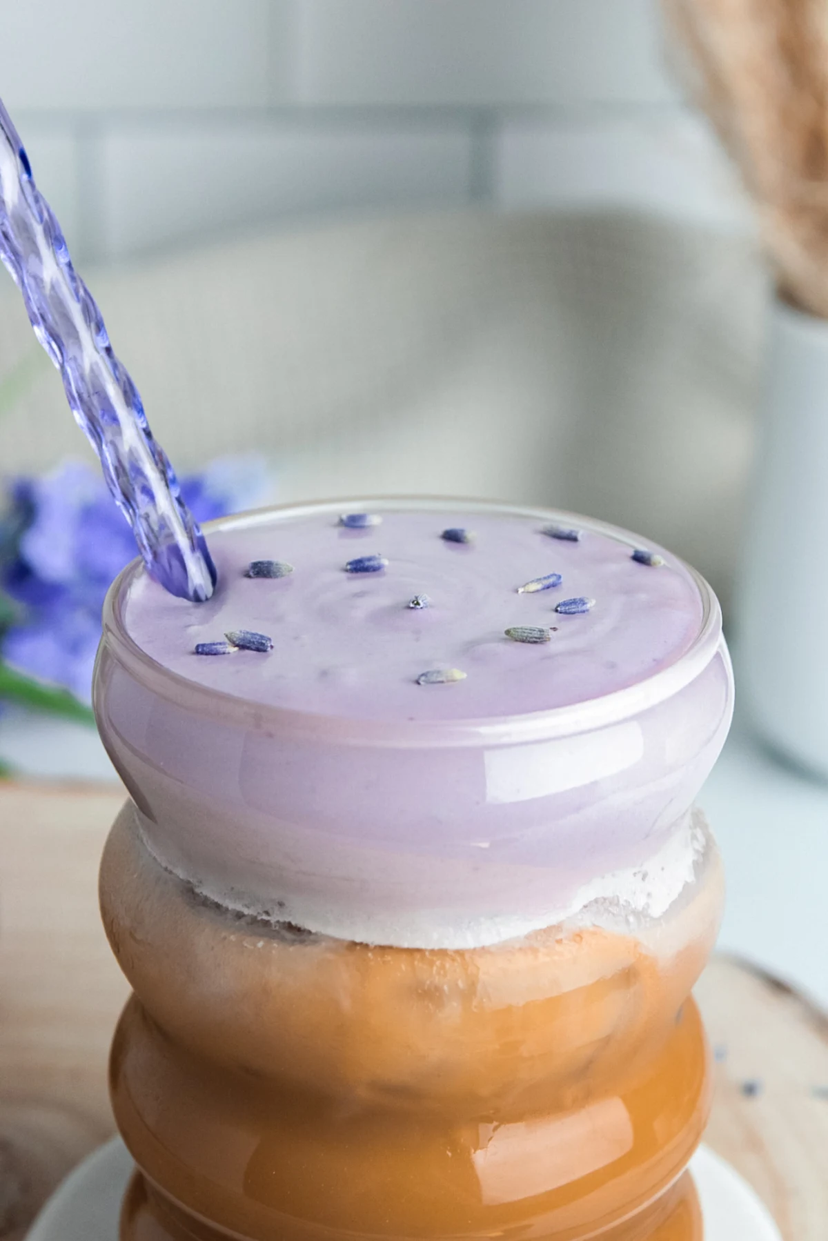 Iced Lavender Cream Oat Milk Latte
