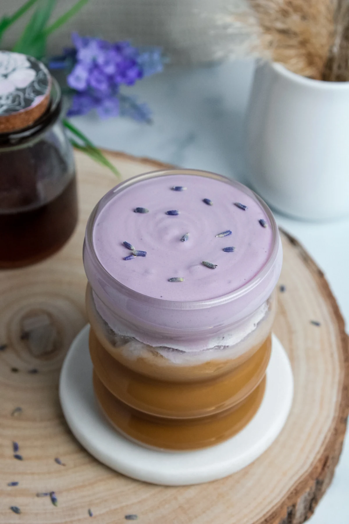 Iced Lavender Cream Oat Milk Latte