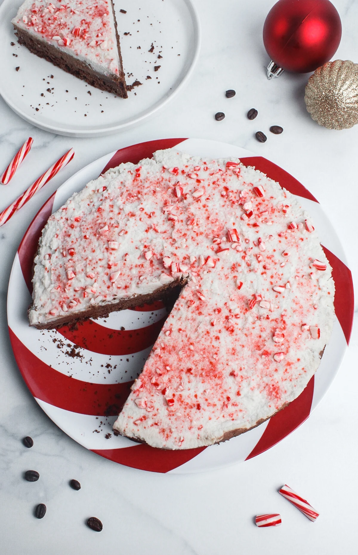 Vegan Peppermint Mocha Mousse Cake