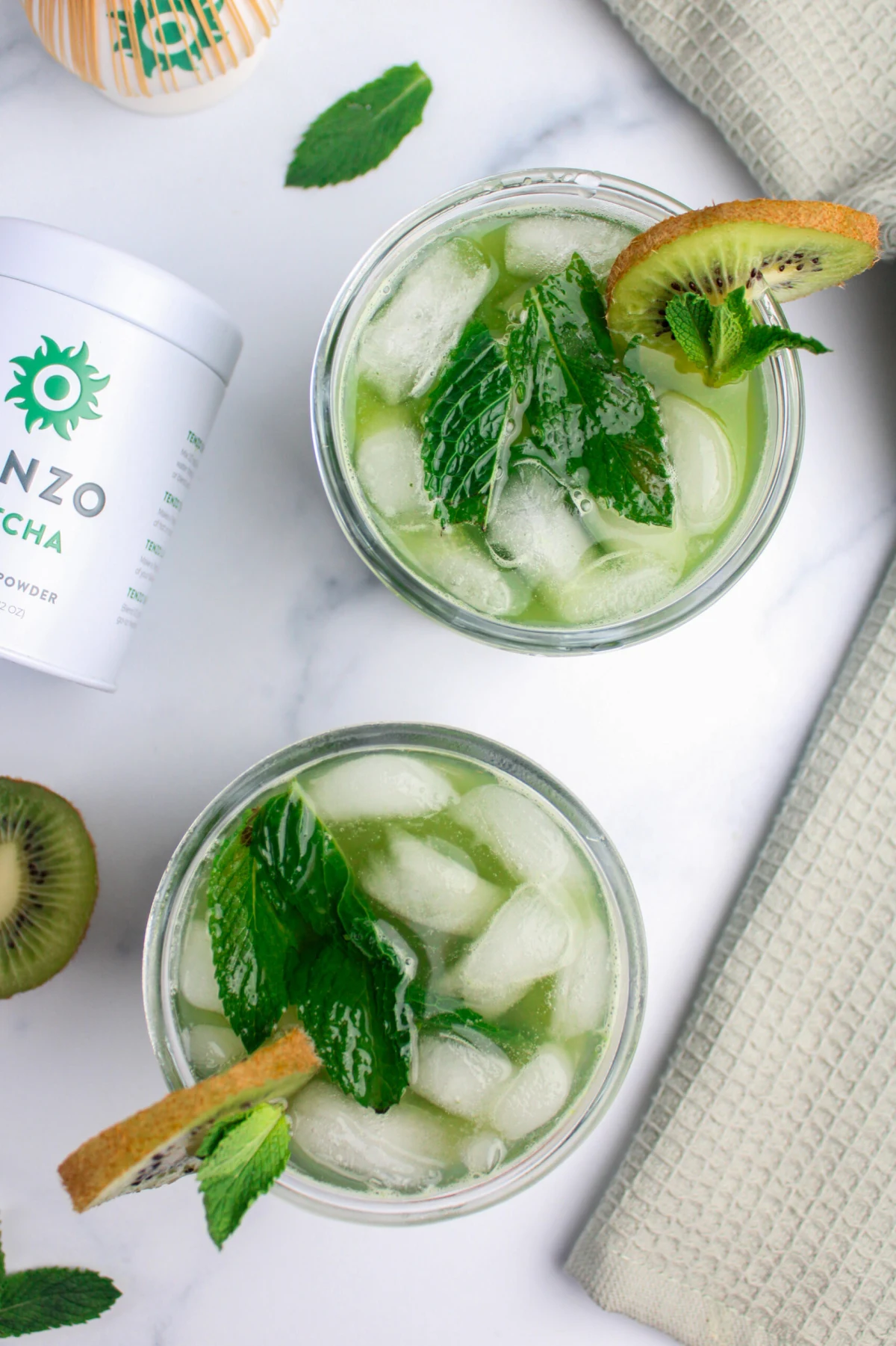 Matcha Kiwi Mint Iced Tea