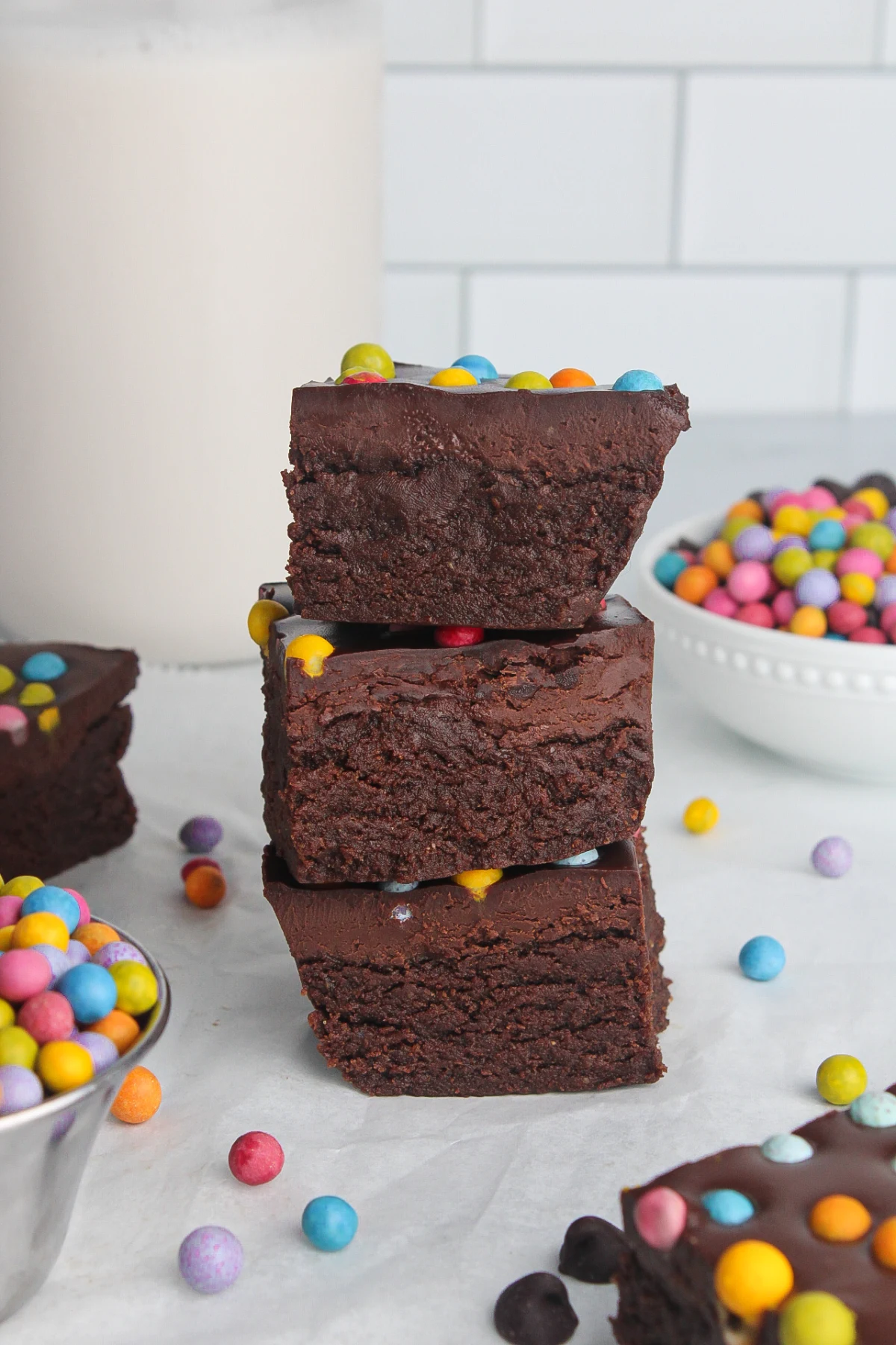No Bake Protein Cosmic Brownies