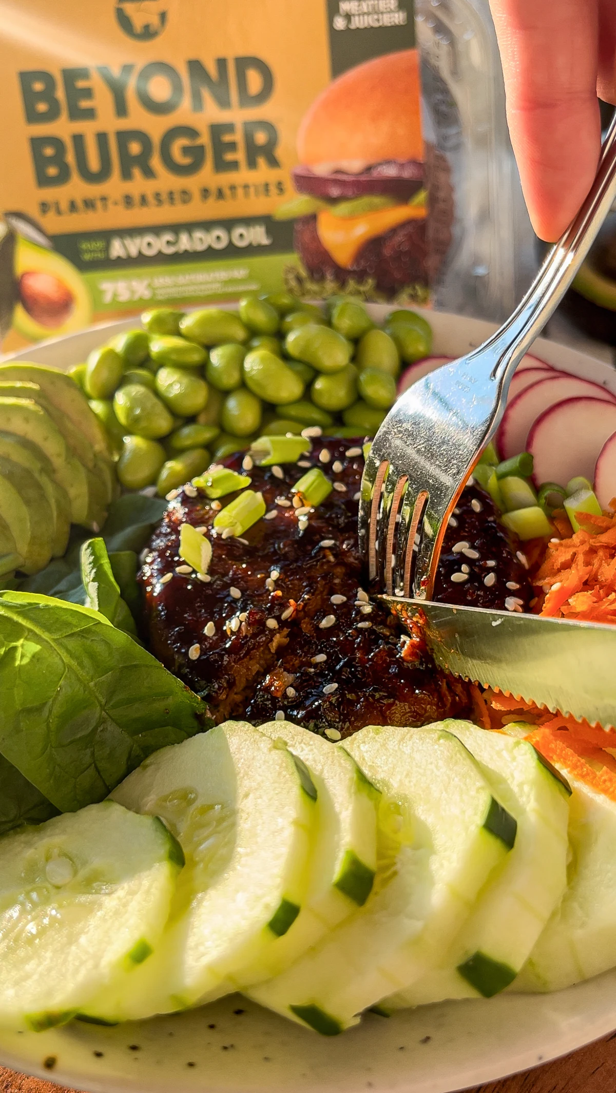 Vegan Teriyaki Burger Bowl