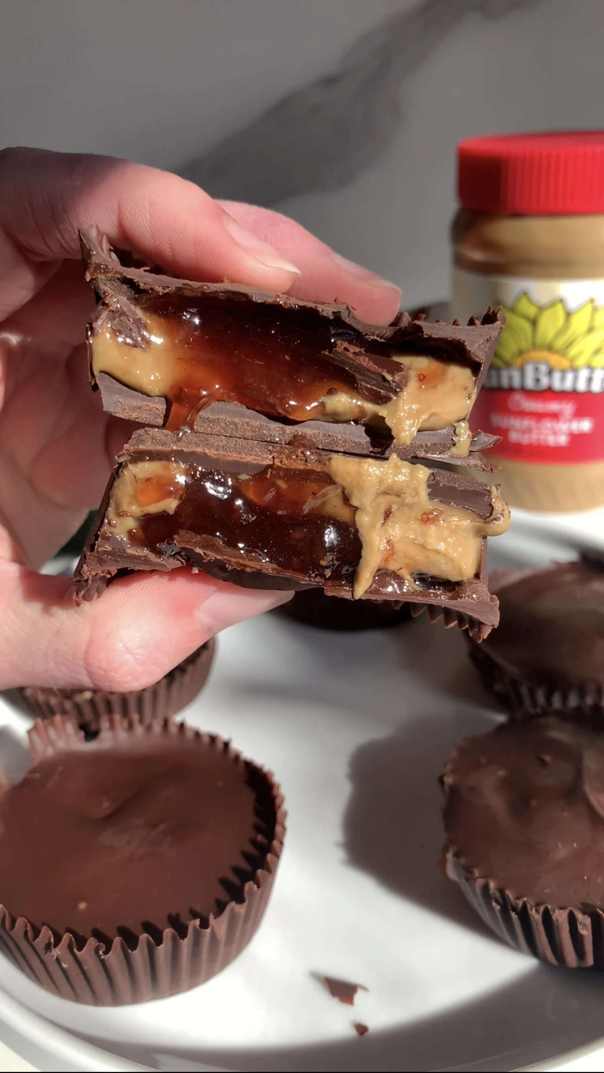 Strawberry Chocolate SunButter Cups